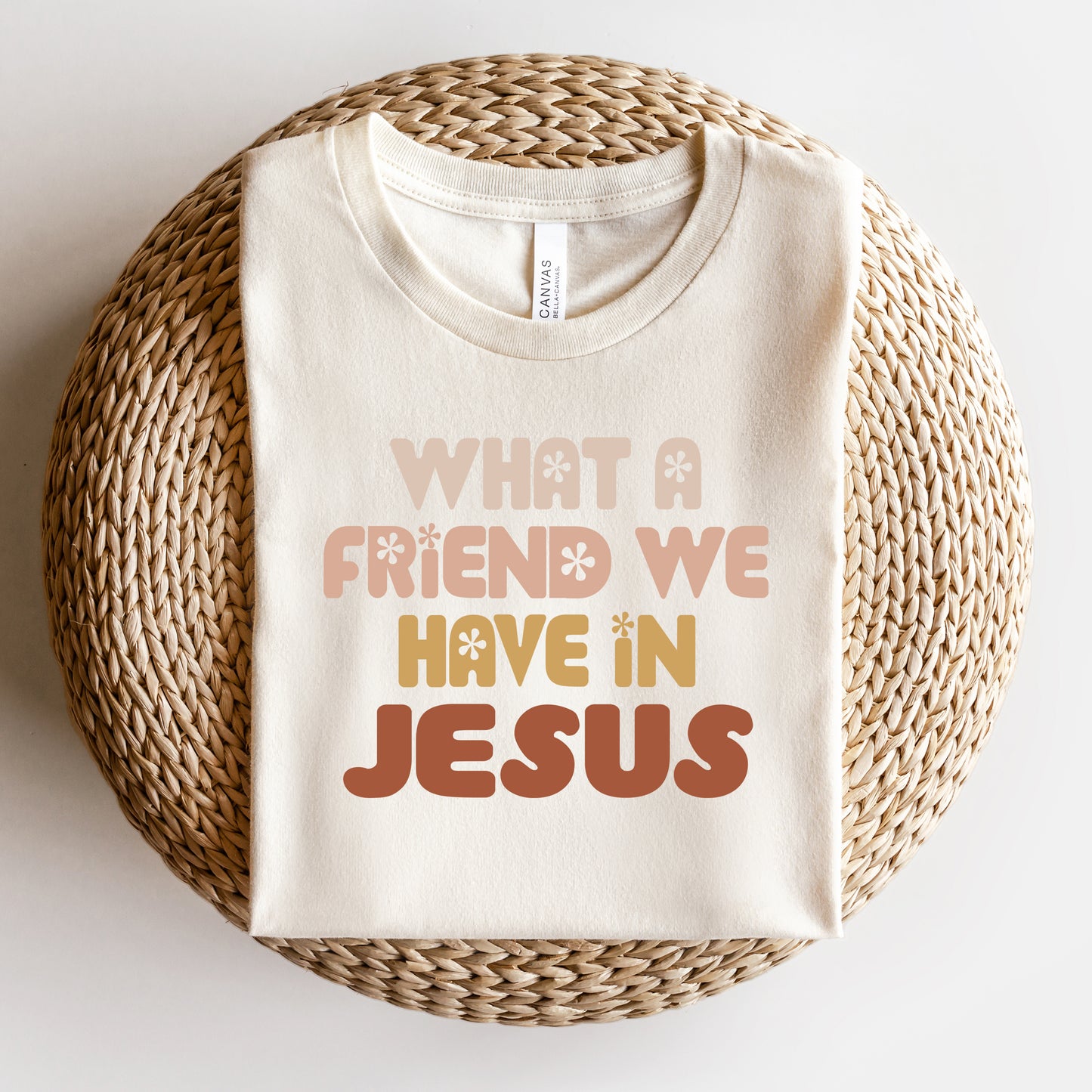 What A Friend We Have In Jesus Flowers | Short Sleeve Crew Neck