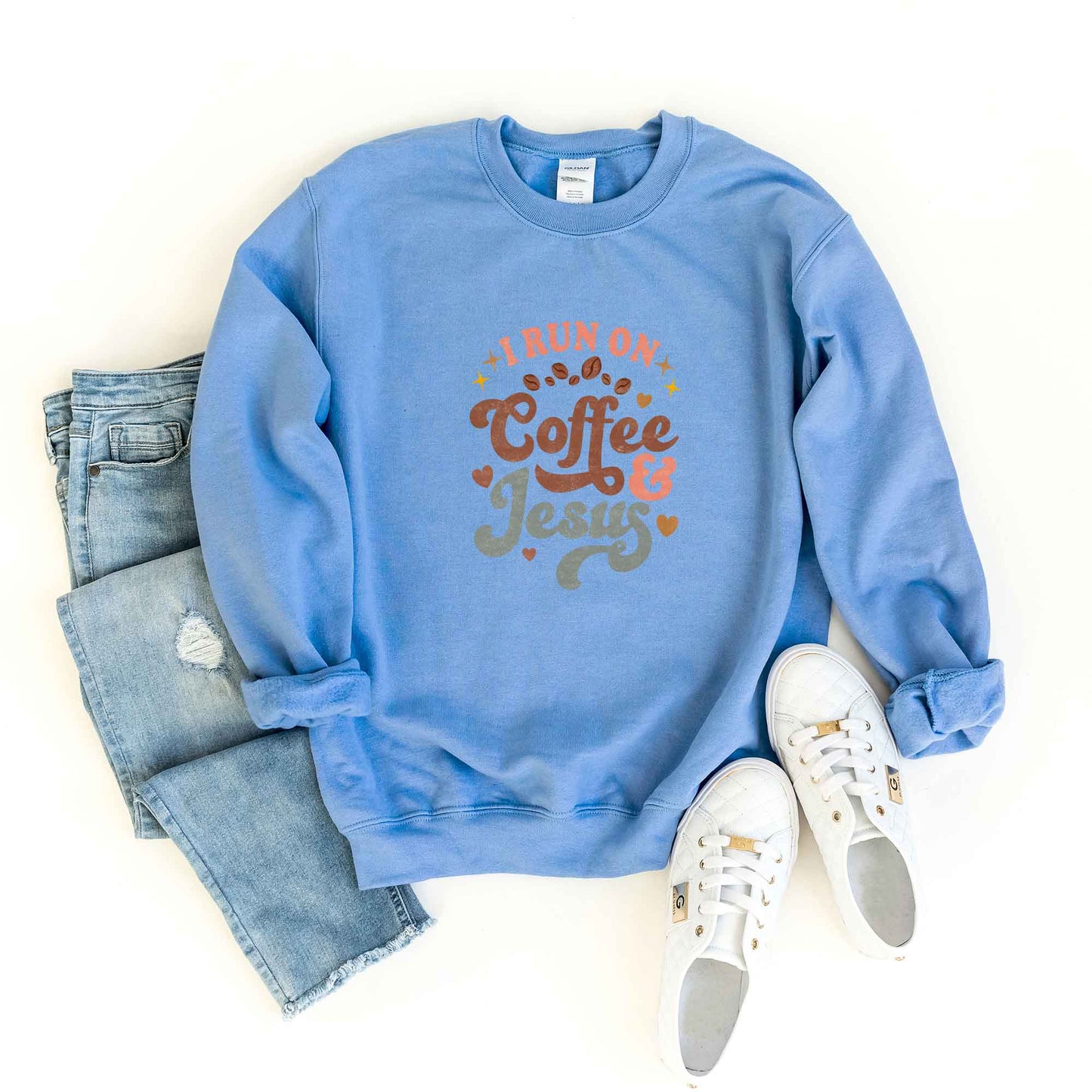 Coffee and Jesus Colorful | Sweatshirt