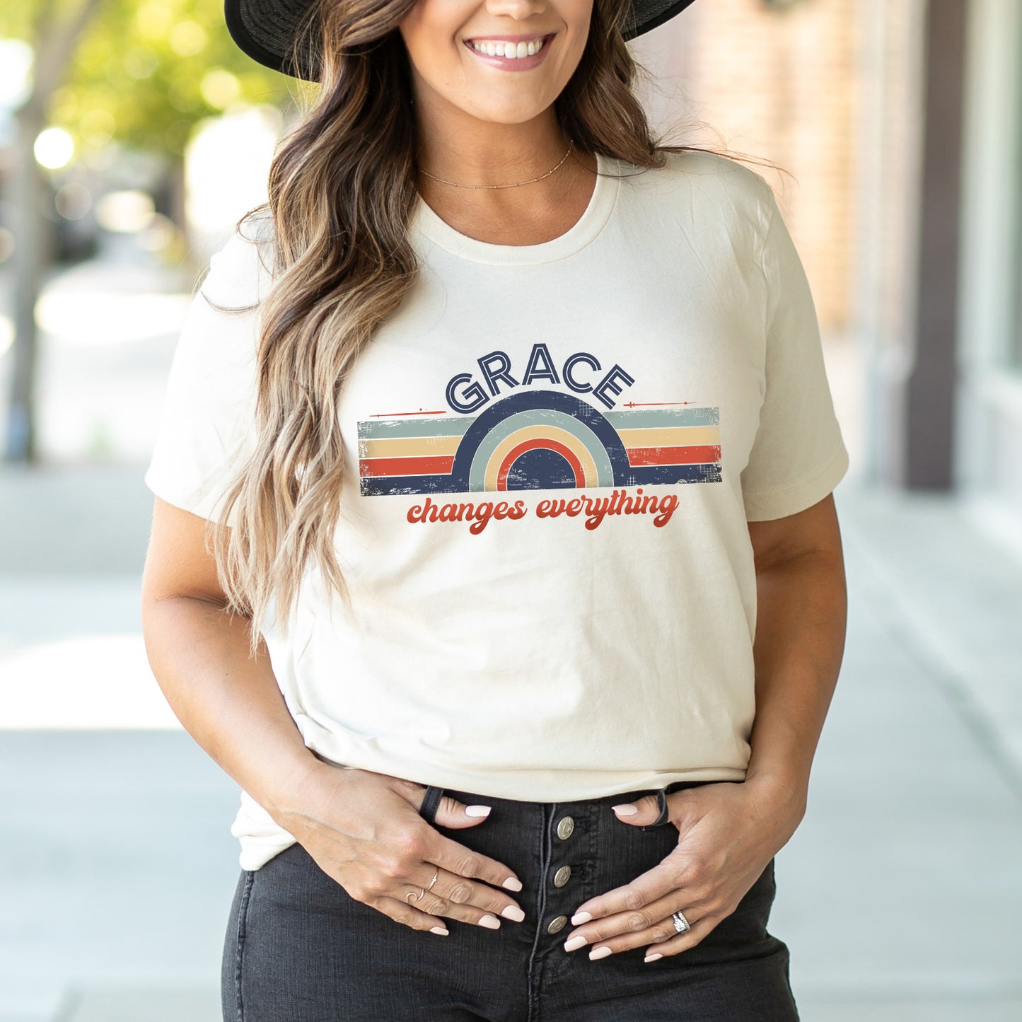 Grace Changes Everything Colorful | Short Sleeve Crew Neck
