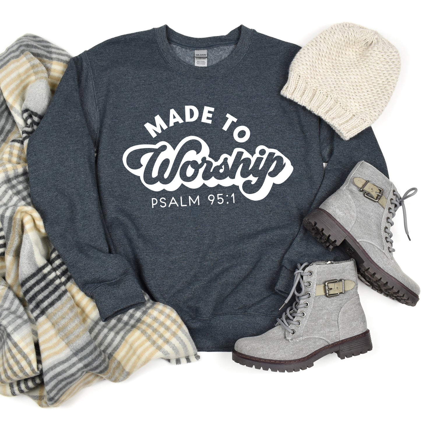 Retro Made To Worship | Sweatshirt