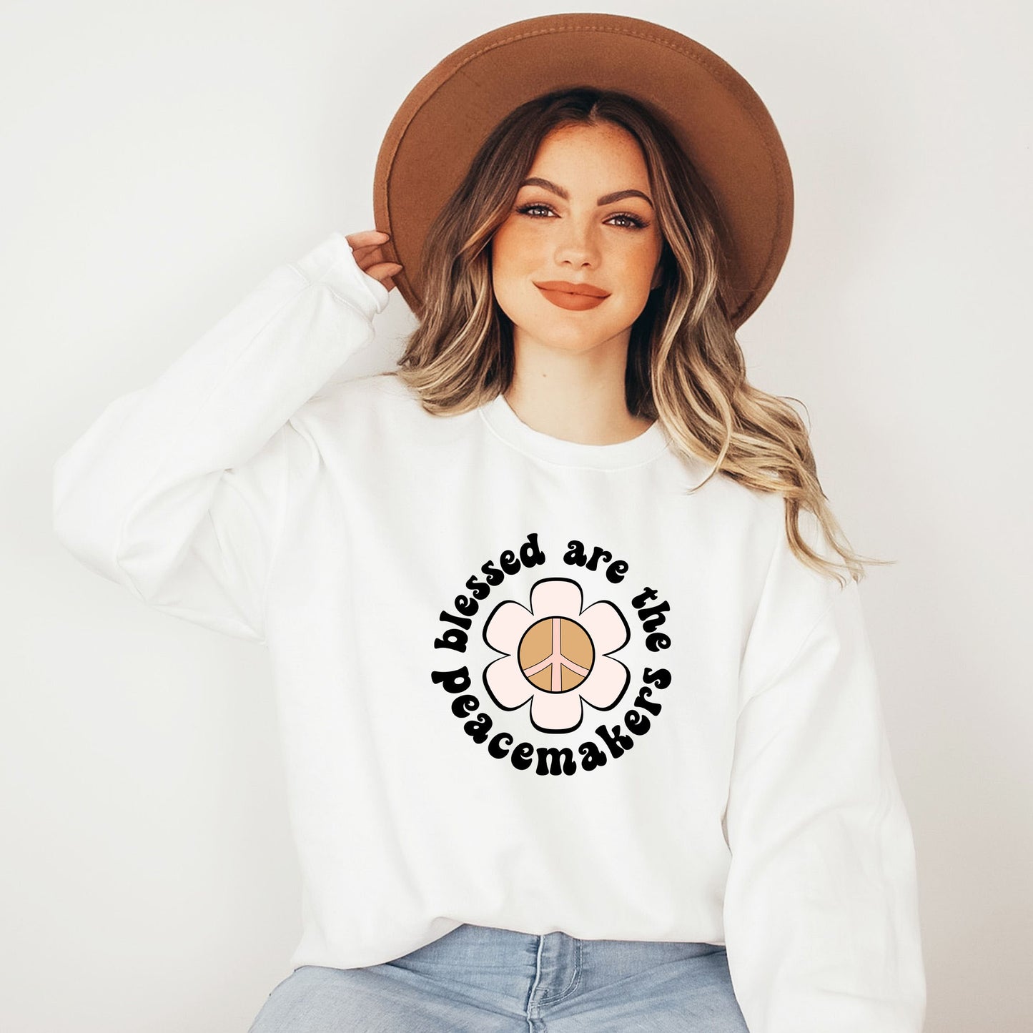 Blessed Are The Peacemakers Flower | Sweatshirt