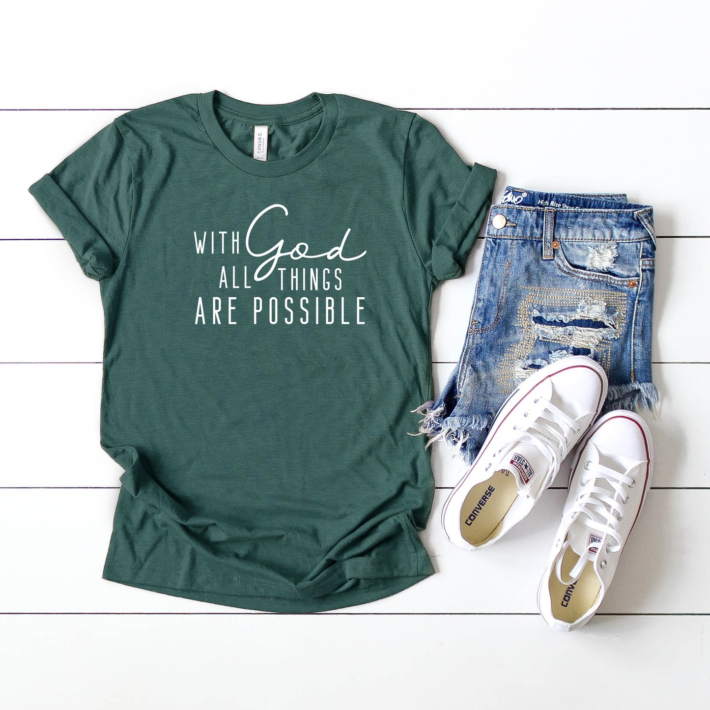 With God All Things Are Possible | Short Sleeve Crew Neck