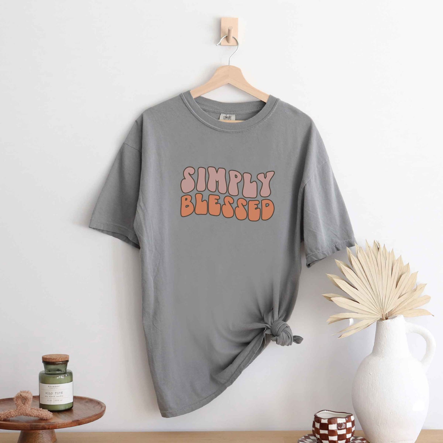 Retro Simply Blessed | Garment Dyed Tee