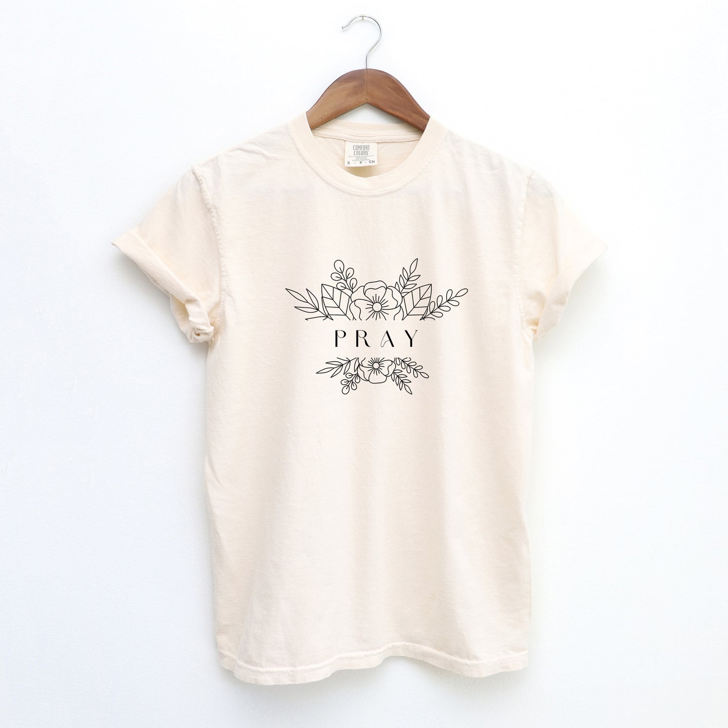 Pray Floral | Garment Dyed Tee