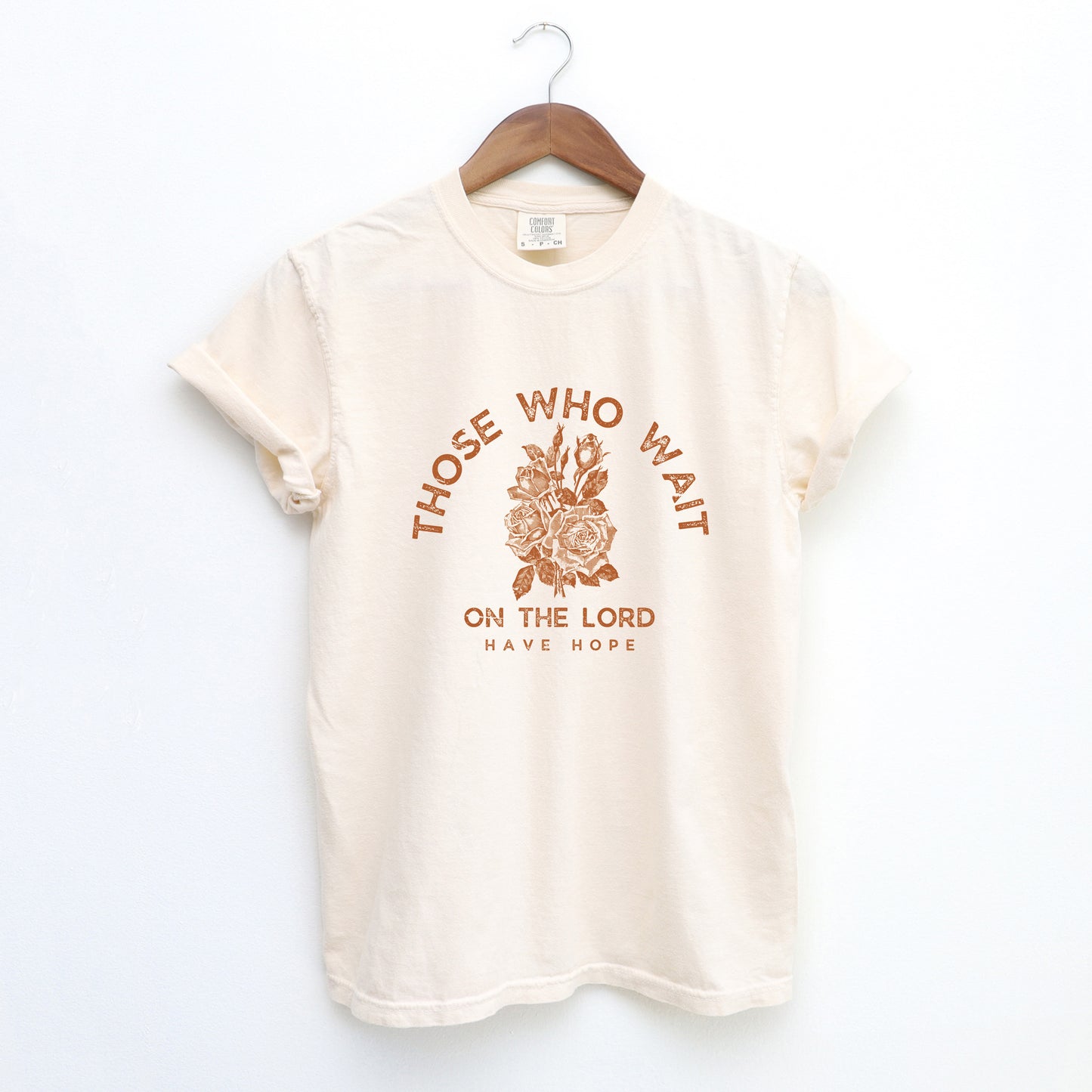 Those Who Wait On The Lord Floral | Garment Dyed Tee