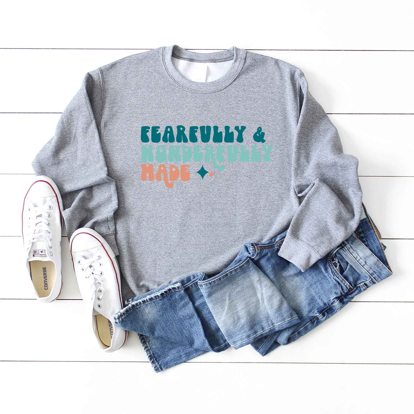 Fearfully And Wonderfully Made Colorful | Sweatshirt