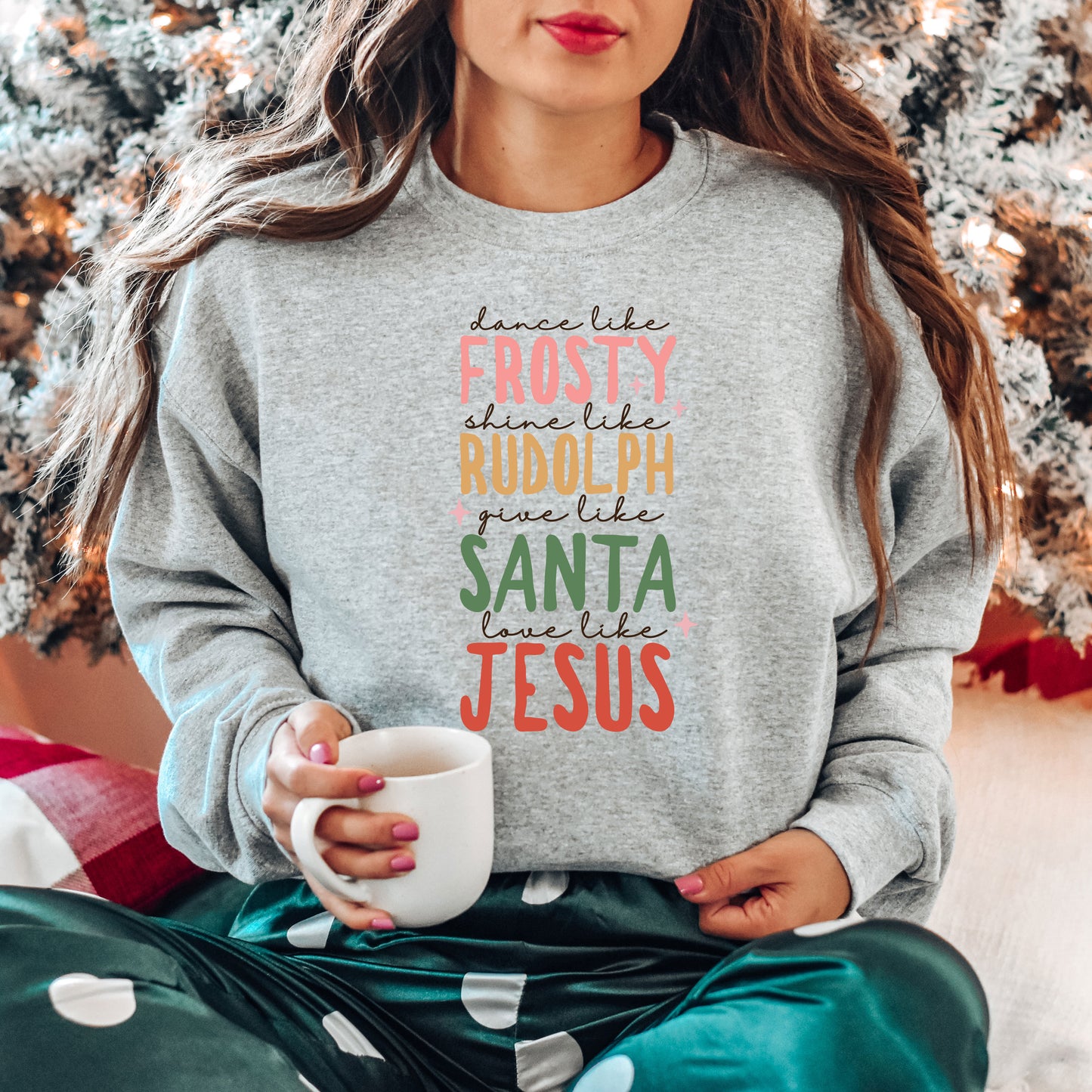 Frosty Rudolph Santa Jesus | Sweatshirt