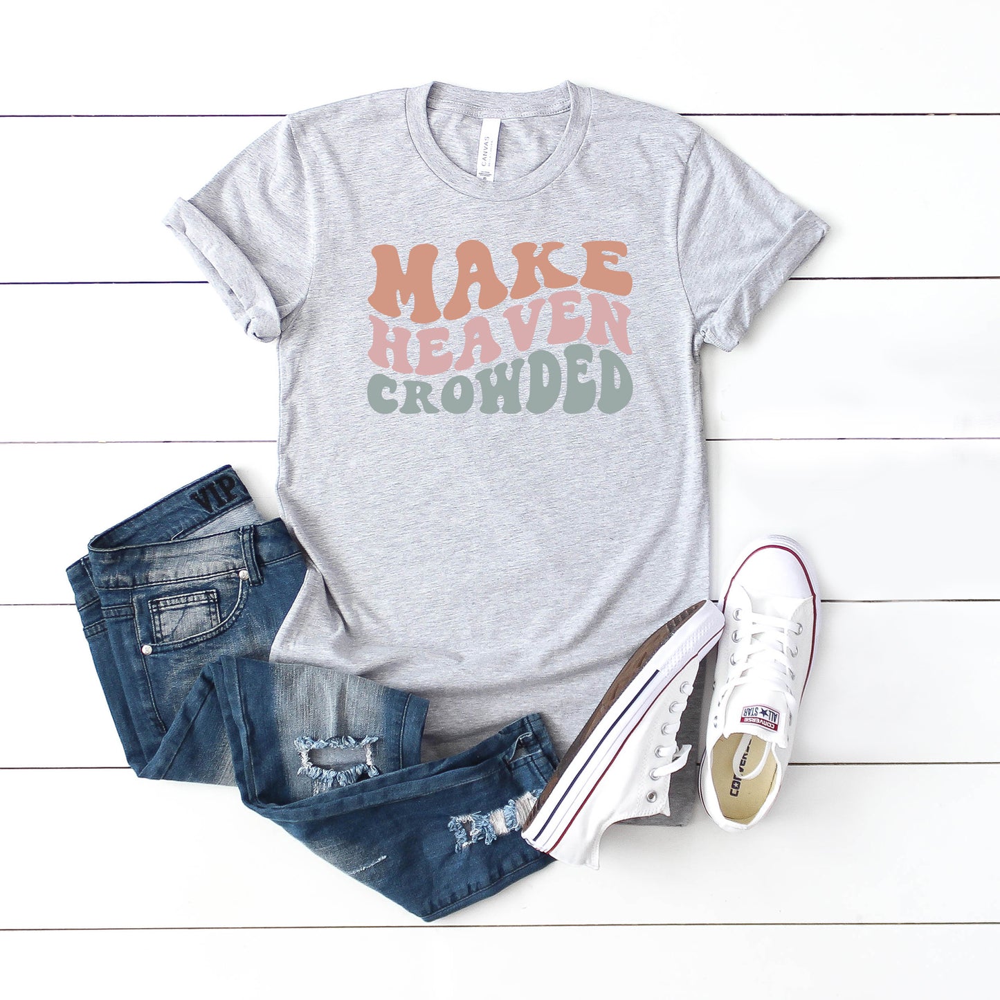 Make Heaven Crowded Wavy | Short Sleeve Crew Neck