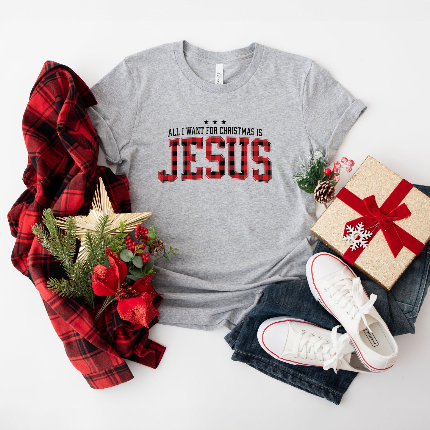 All I Want For Christmas Is Jesus | Short Sleeve Crew Neck