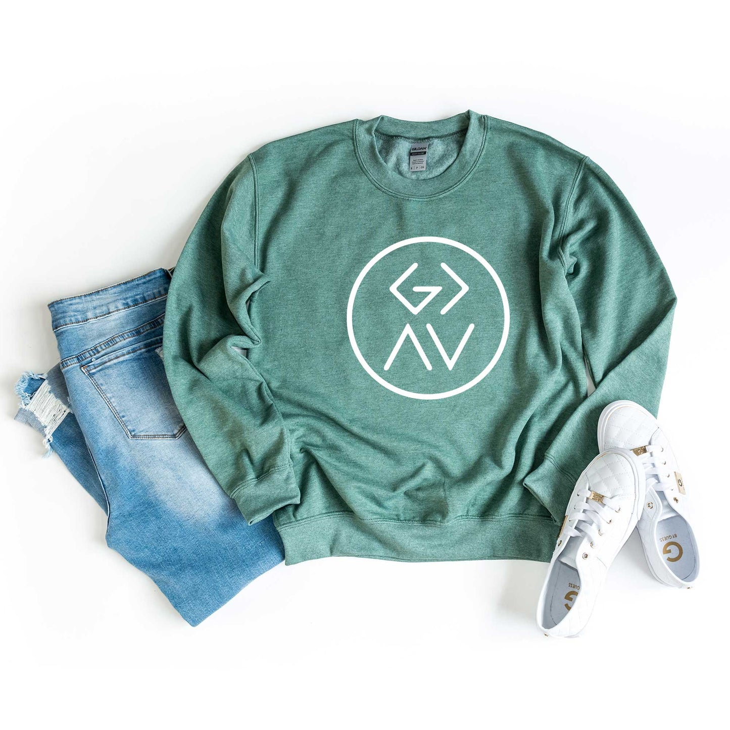 God Is Greater Circle Letters | Sweatshirt