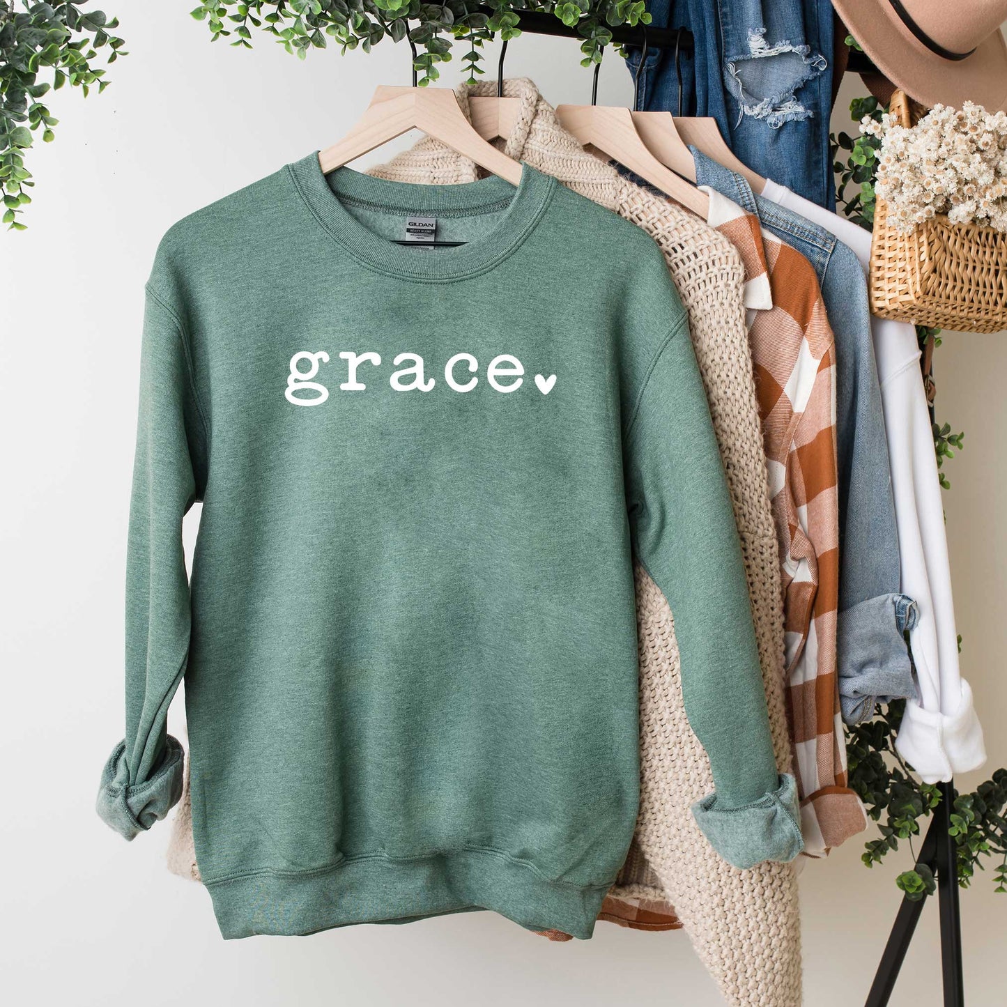 Grace Typewriter With Heart | Sweatshirt