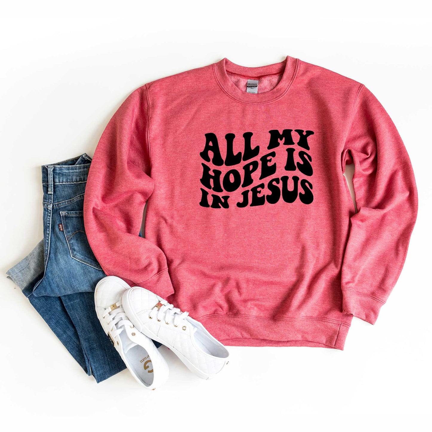 All My Hope Is In Jesus Wavy | Sweatshirt
