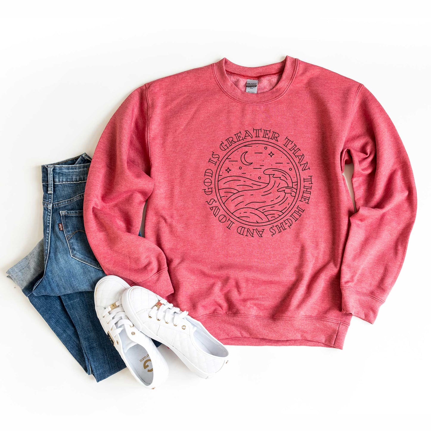God Is Greater Waves | Sweatshirt