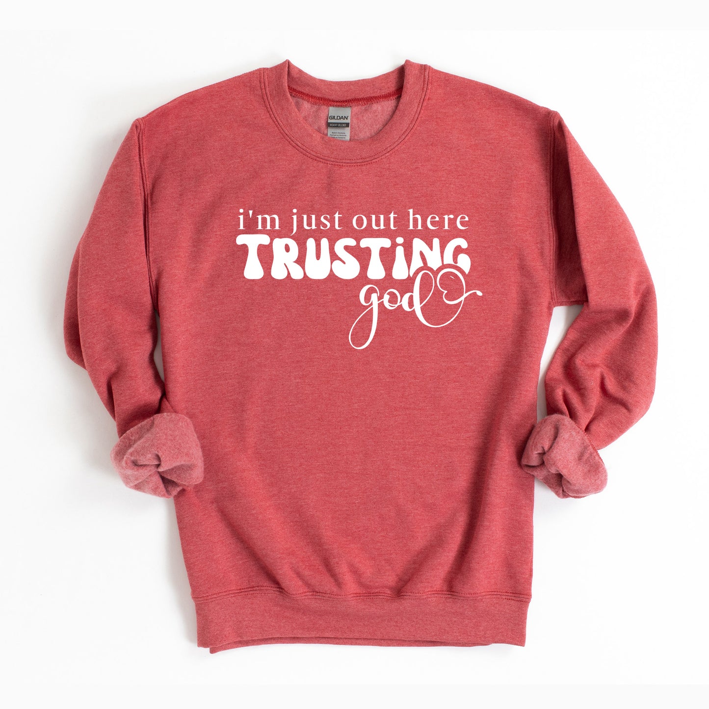 I'm Out Here Trusting God Retro | Sweatshirt