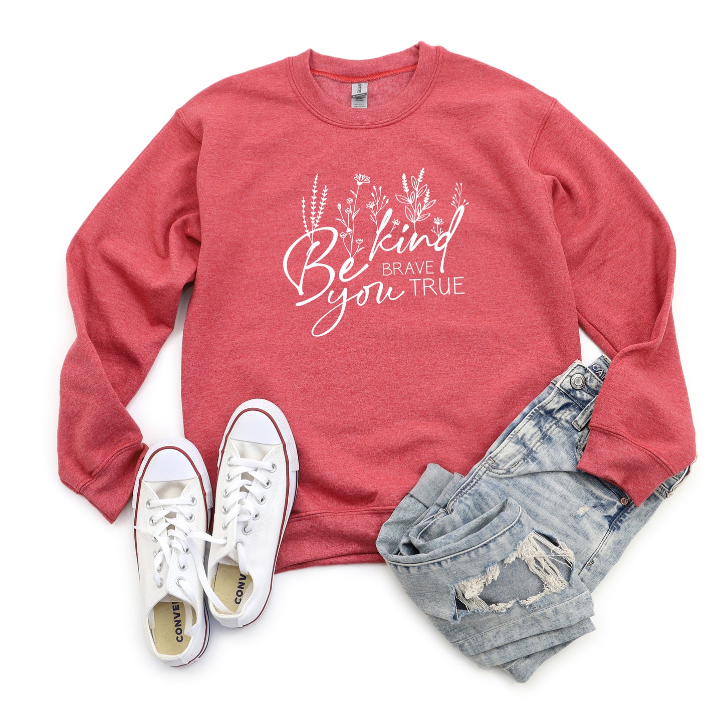 Be Kind Be You Flowers | Sweatshirt