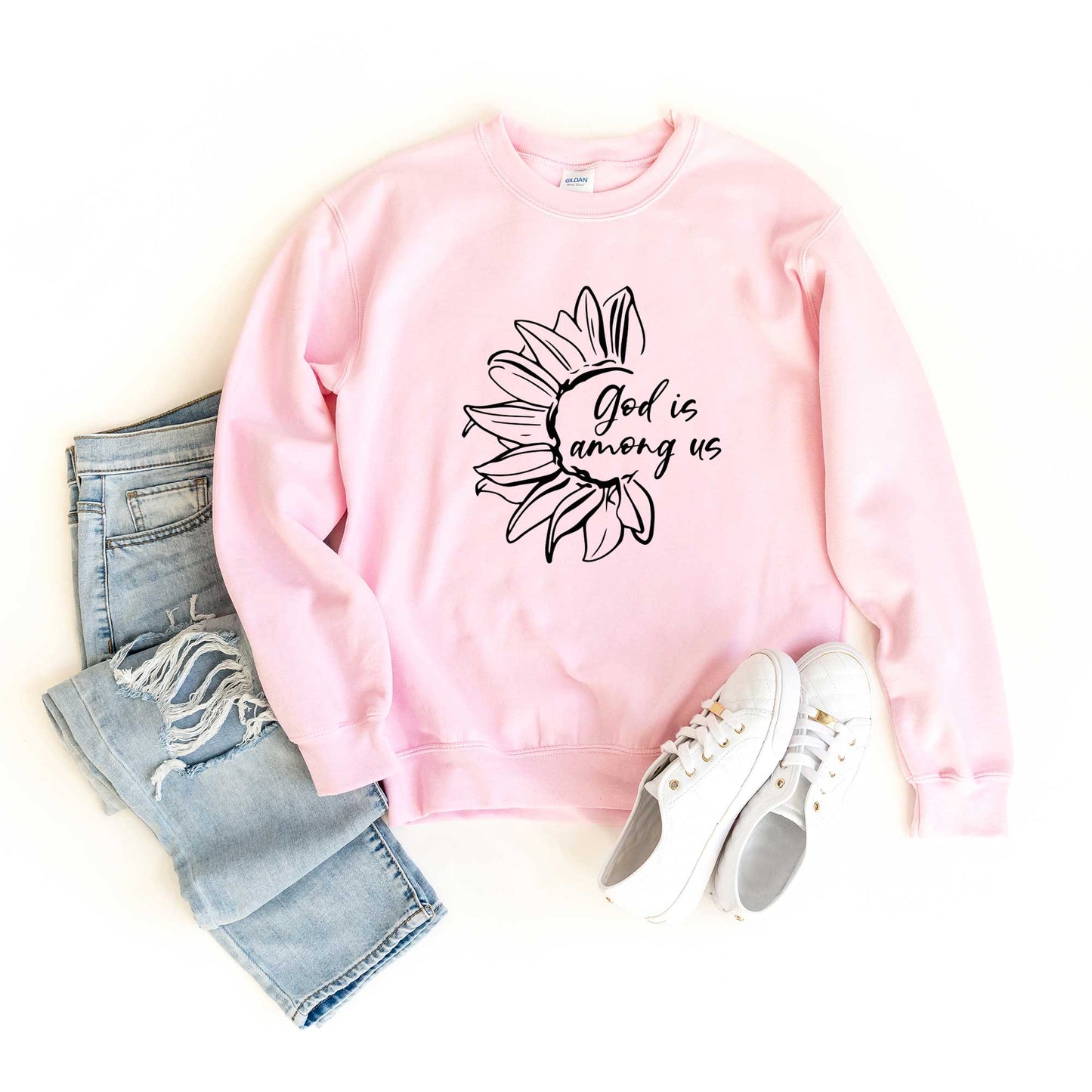 God Is Among Us Flower | Sweatshirt