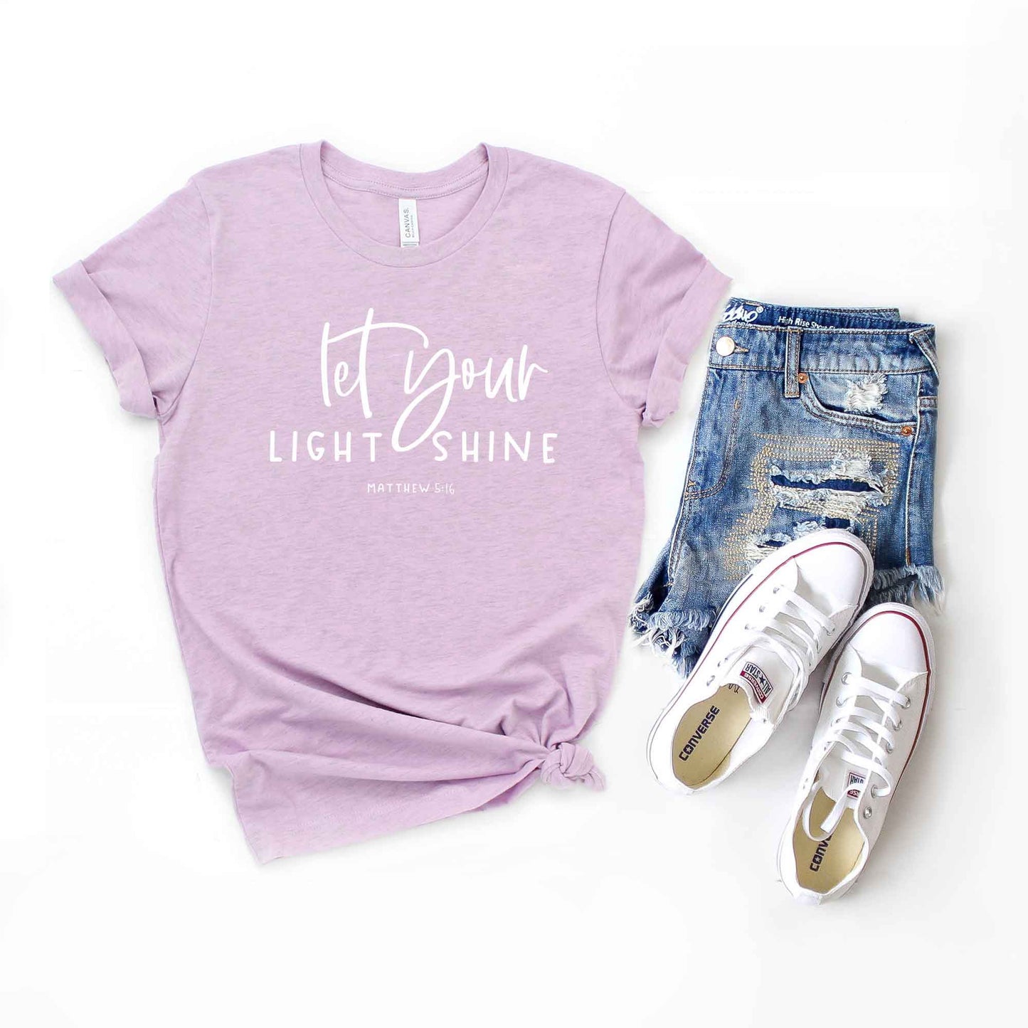 Let Your Light Shine Scripture | Short Sleeve Crew Neck