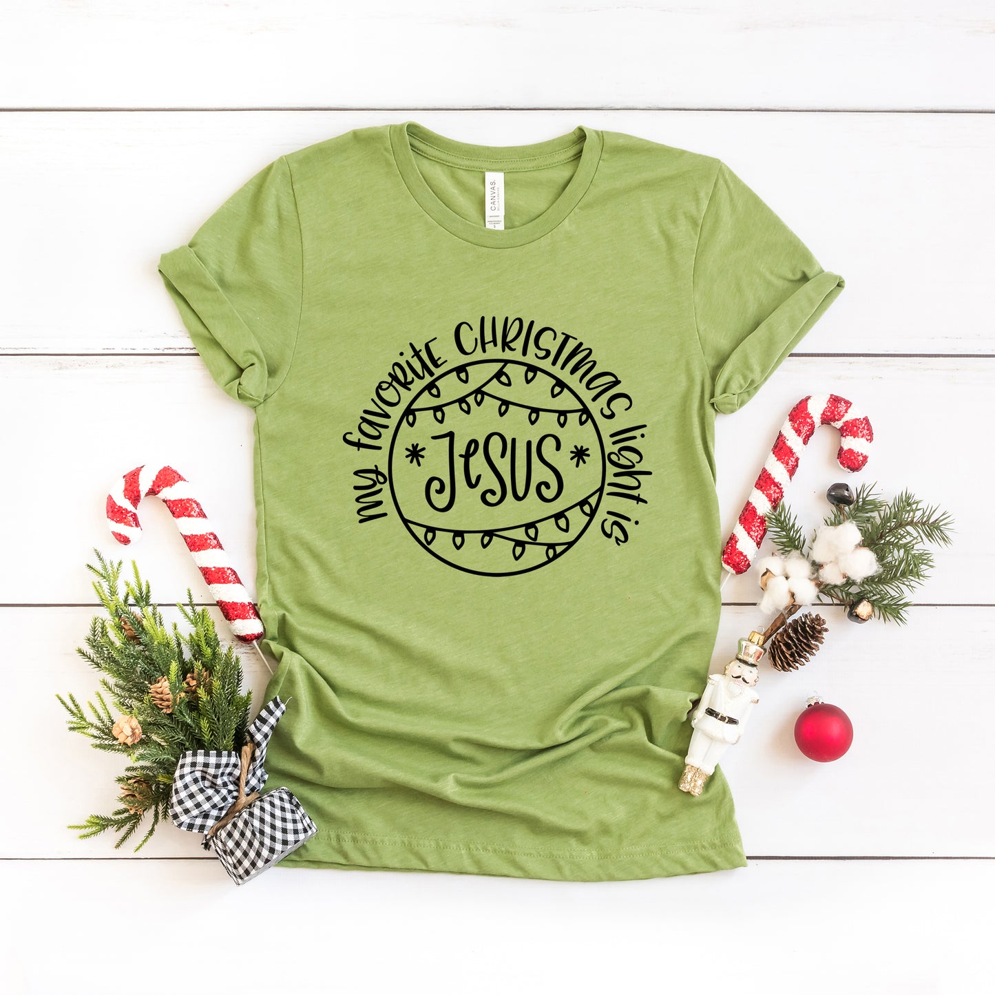 Favorite Christmas Light Jesus | Short Sleeve Crew Neck
