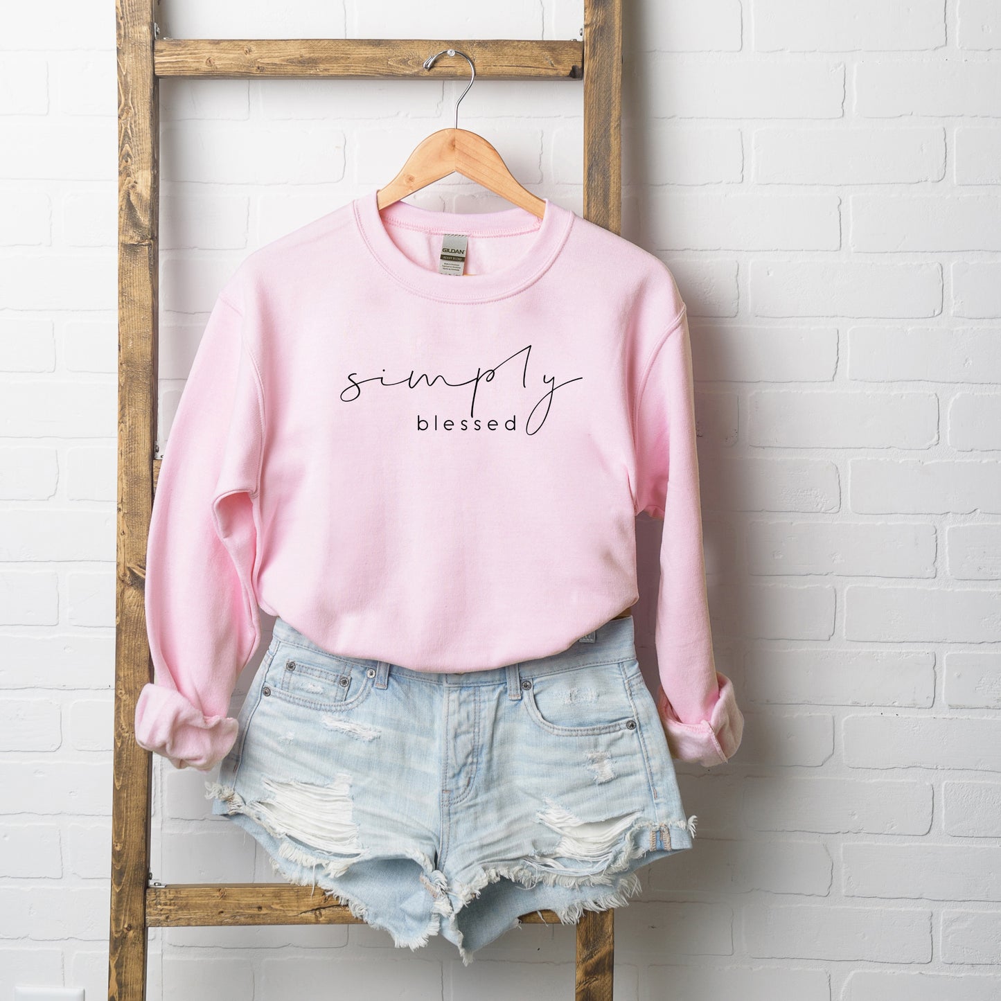 Simply Blessed Cursive | Sweatshirt