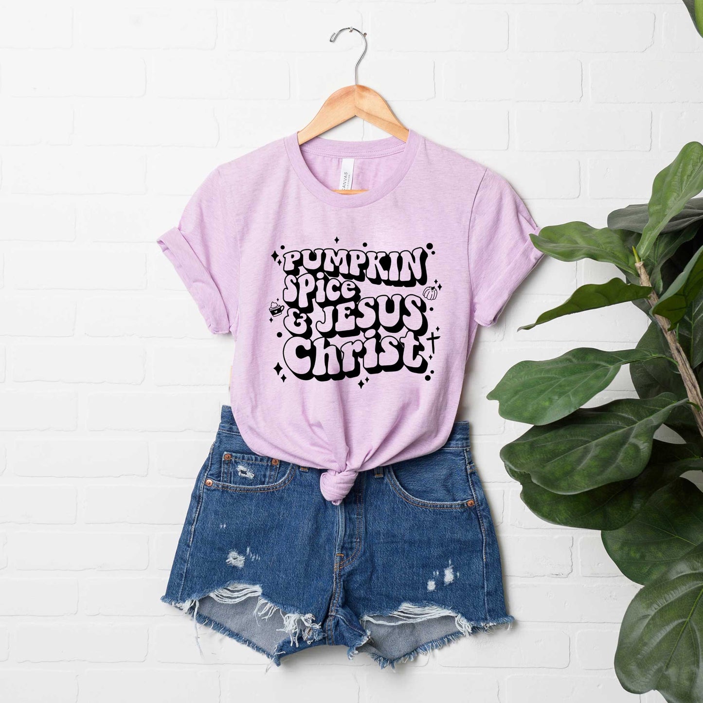 Pumpkin Spice And Jesus Christ | Short Sleeve Crew Neck