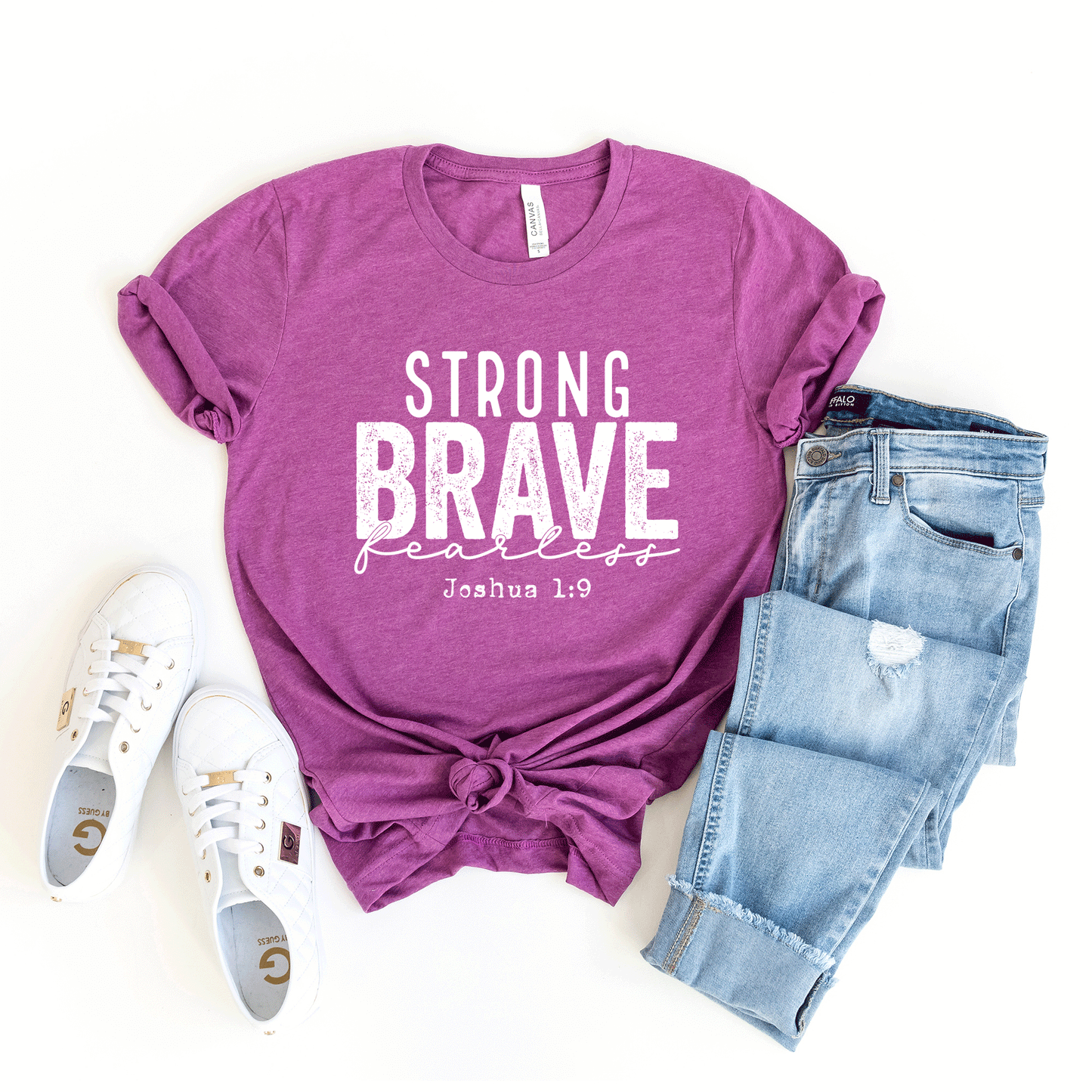 Strong Brave Fearless | Short Sleeve Crew Neck