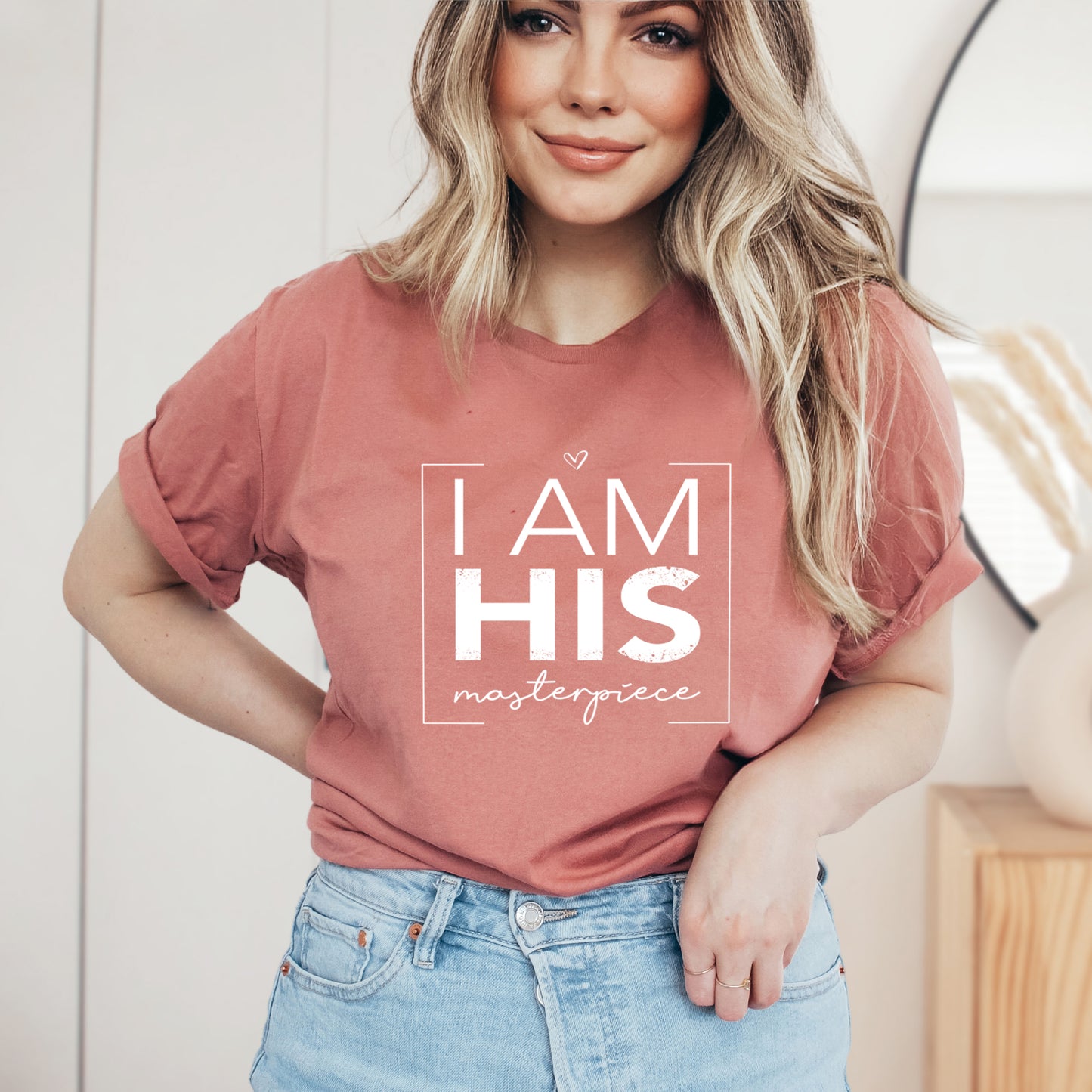 I Am His Masterpiece | Short Sleeve Crew Neck