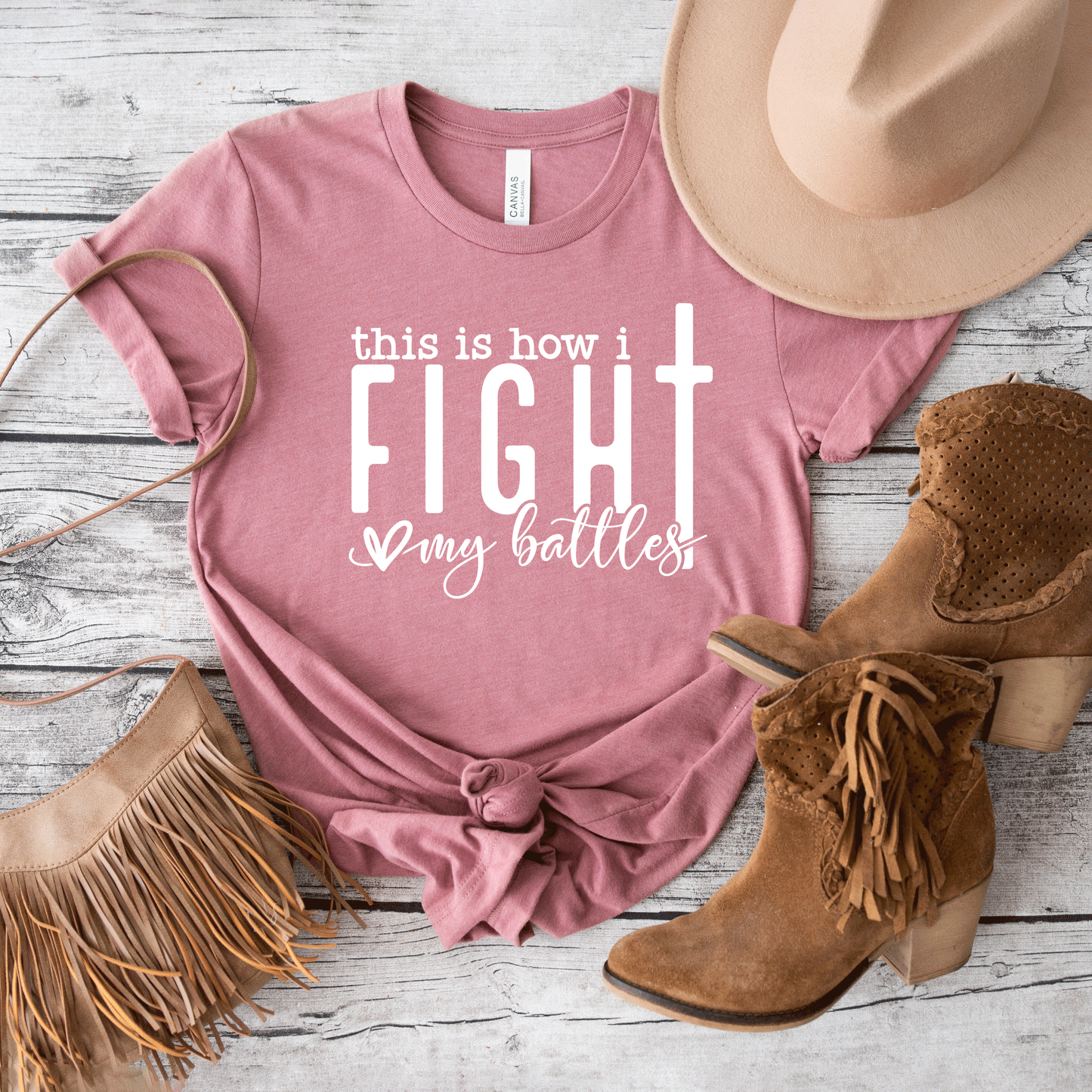 How I Fight My Battles | Short Sleeve Crew Neck