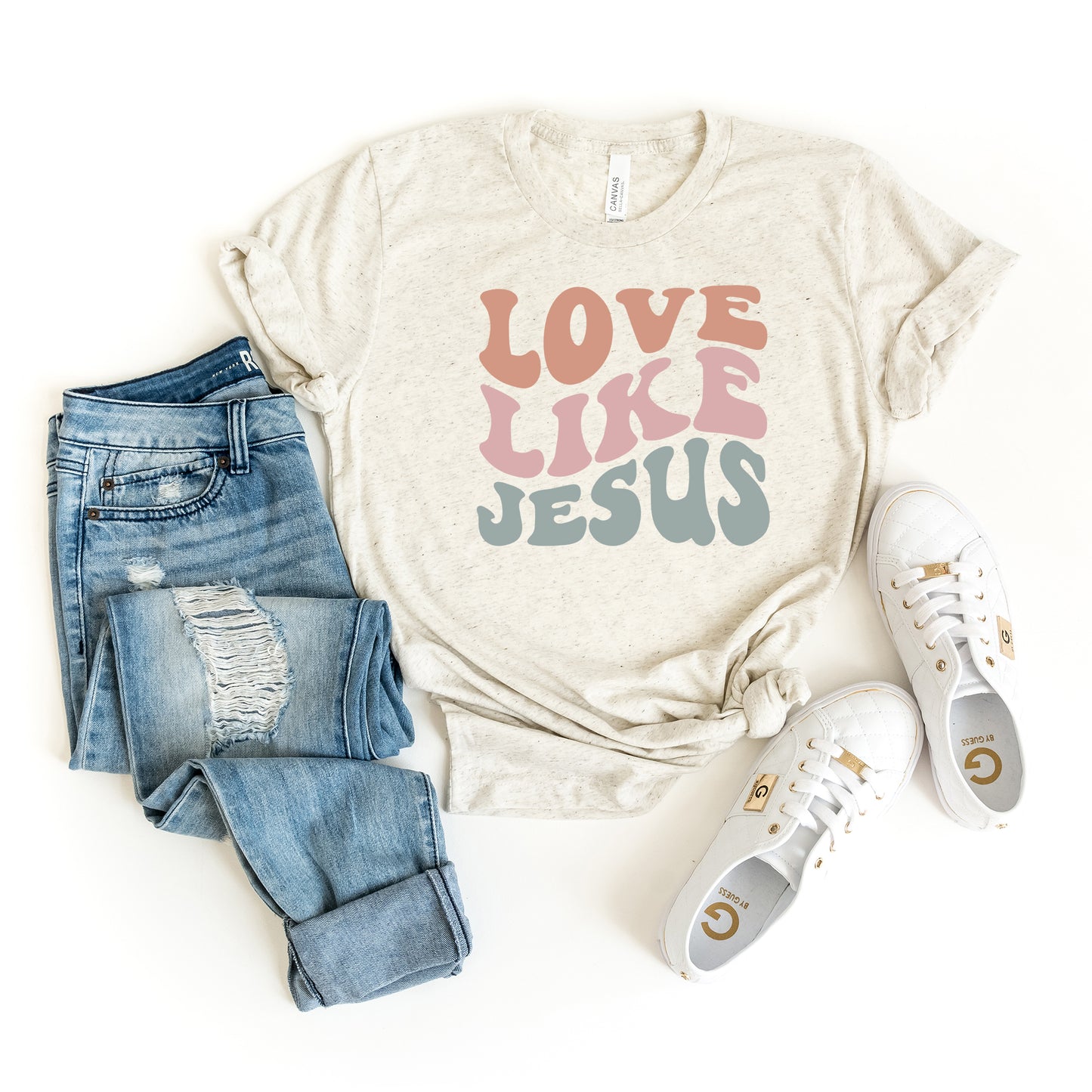 Love Like Jesus Wavy | Short Sleeve Crew Neck