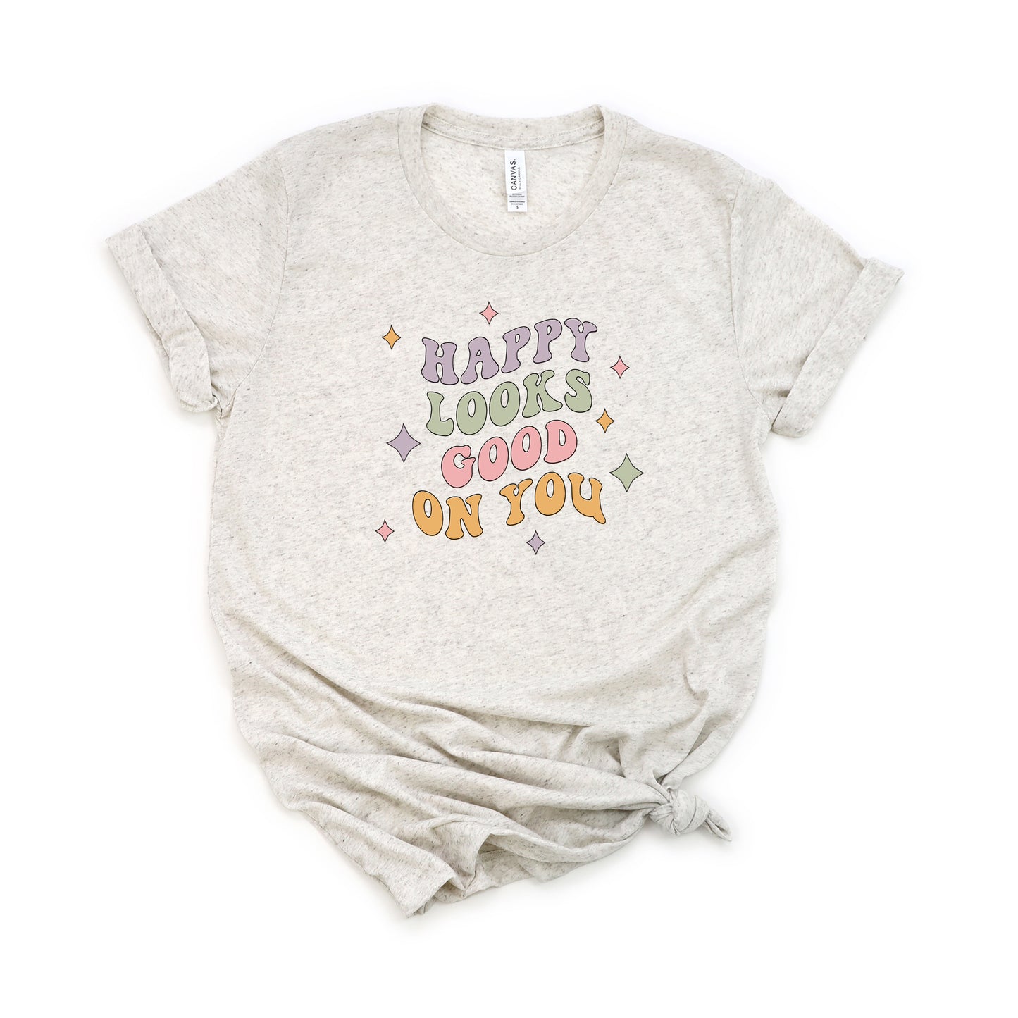 Happy looks Good On You | Short Sleeve Crew Neck