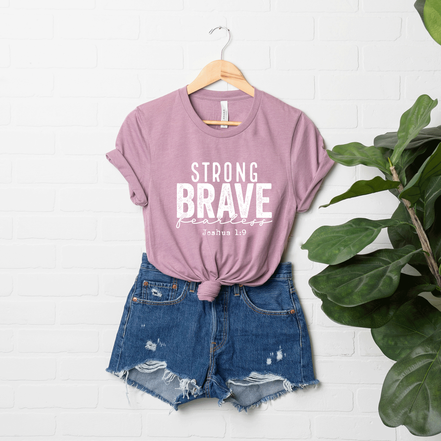 Strong Brave Fearless | Short Sleeve Crew Neck
