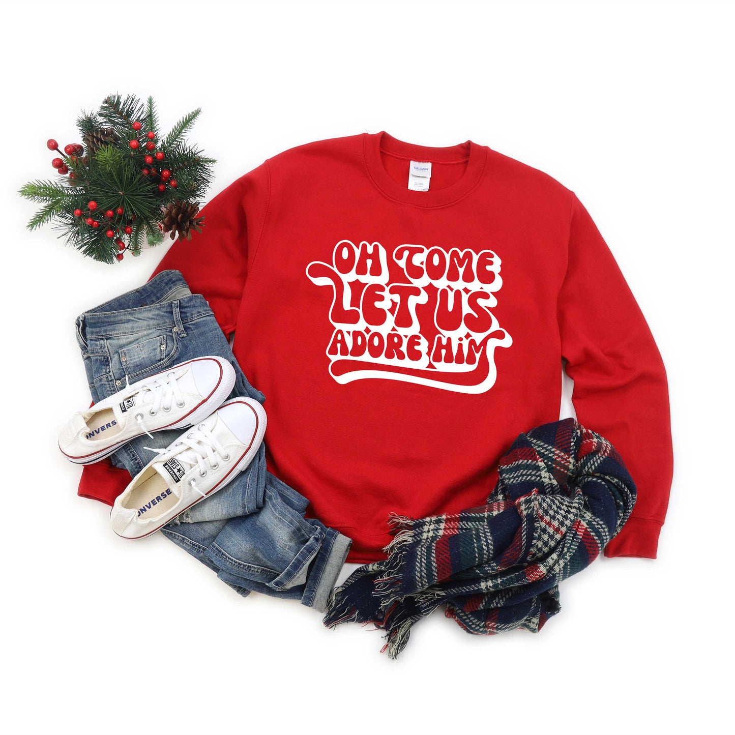 Retro Adore Him | Sweatshirt