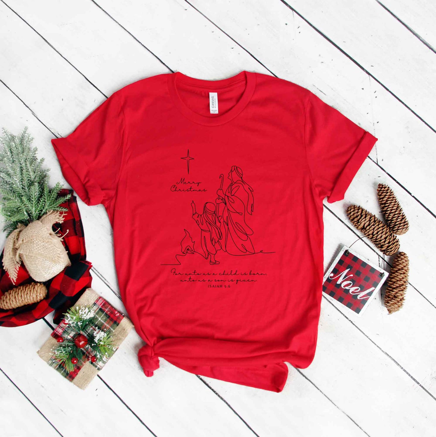 For Unto Us a Child is Born Star | Short Sleeve Crew Neck