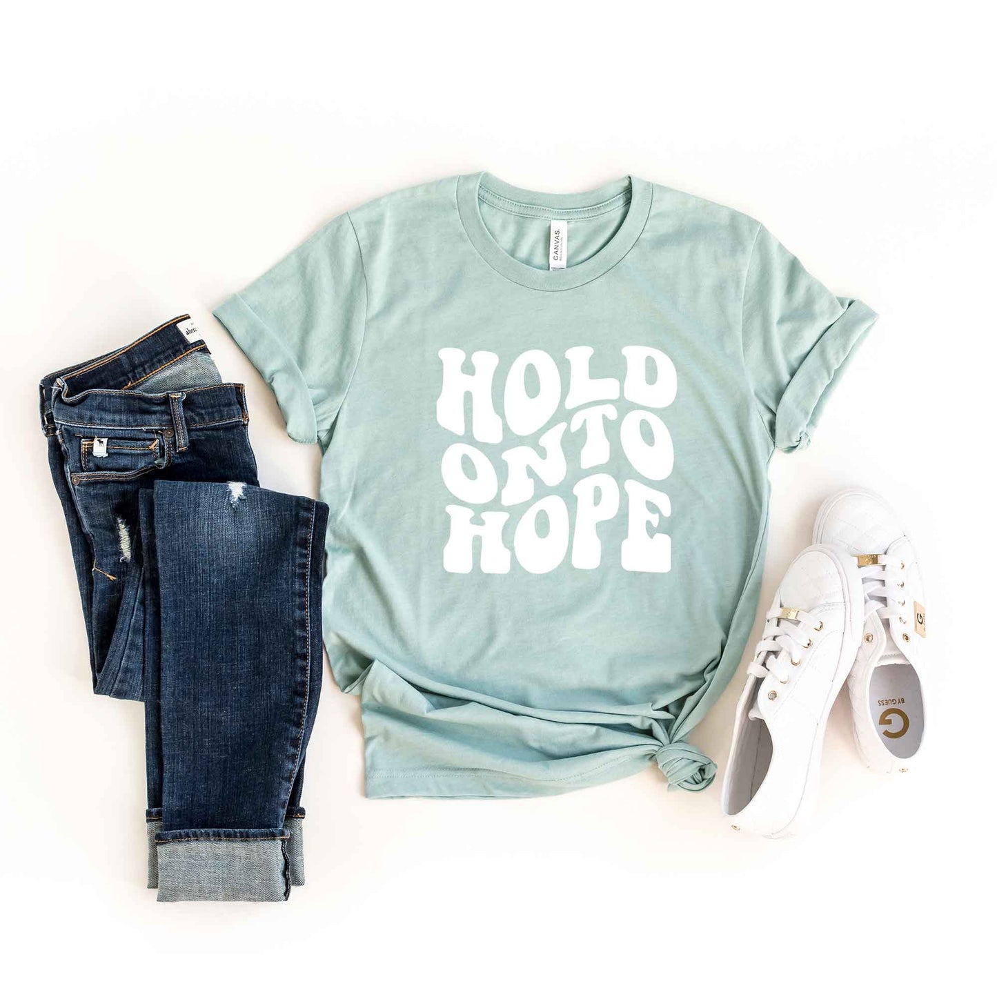 Hold On To Hope Wavy | Short Sleeve Crew Neck