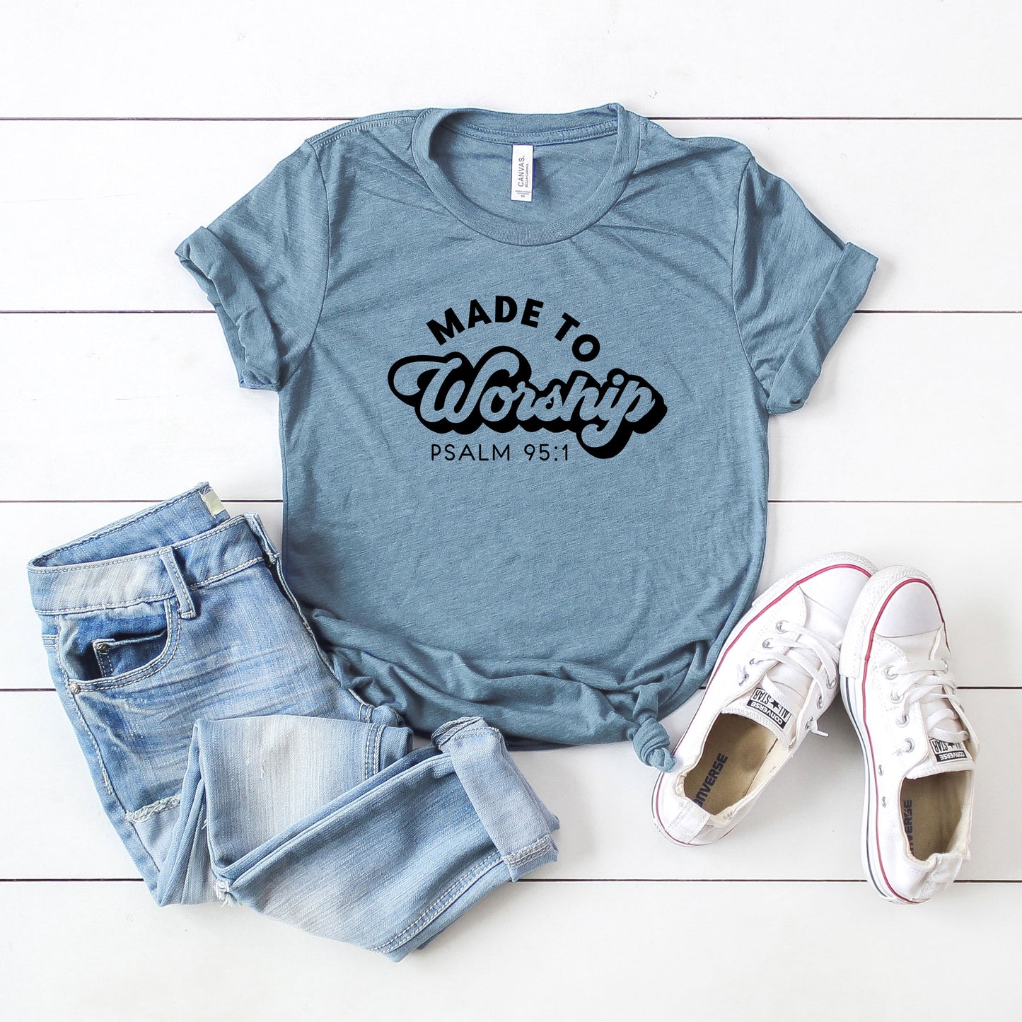 Retro Made To Worship | Short Sleeve Crew Neck