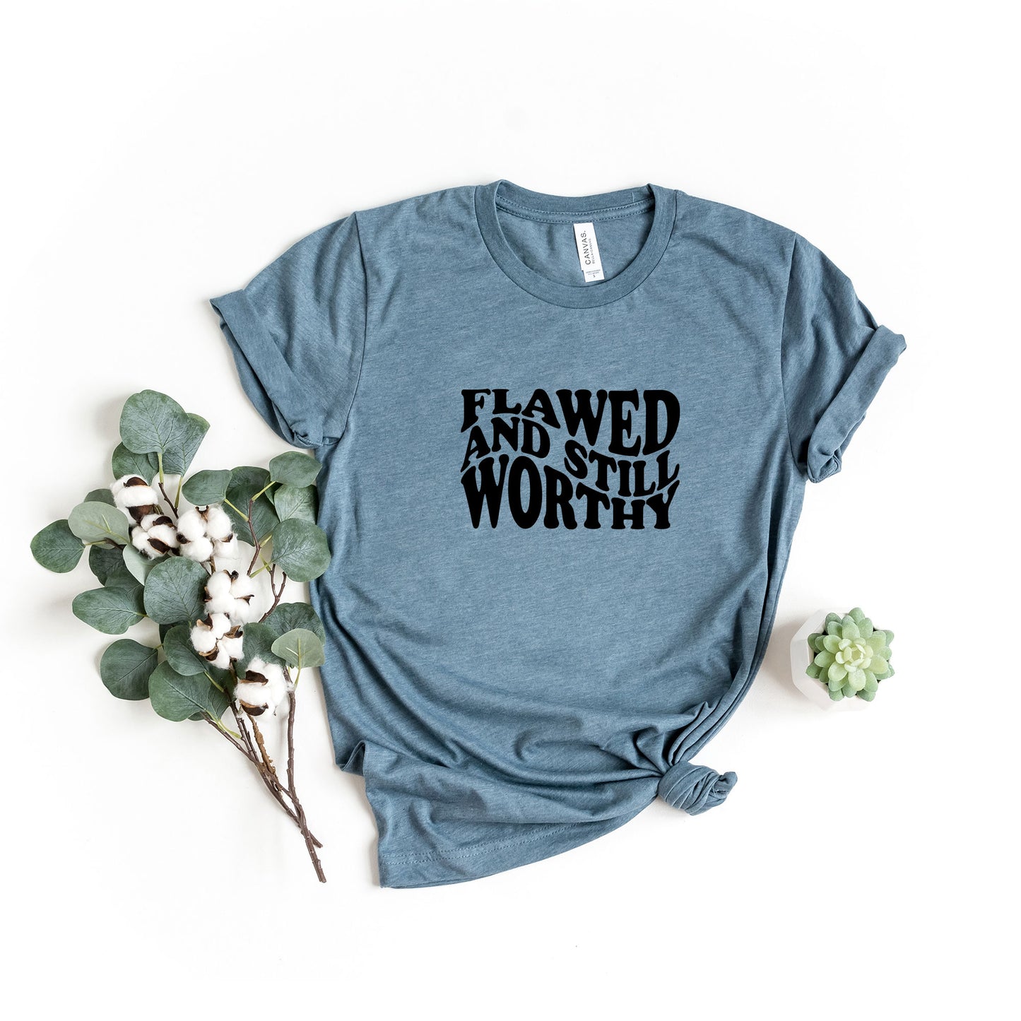 Flawed And Still Worthy | Short Sleeve Crew Neck