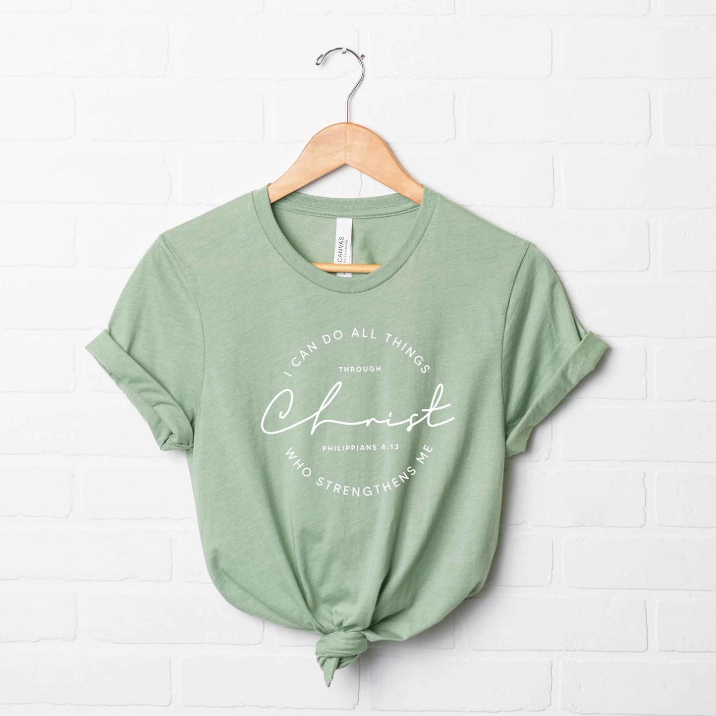I Can Do All Things Through Christ Circle | Short Sleeve Crew Neck