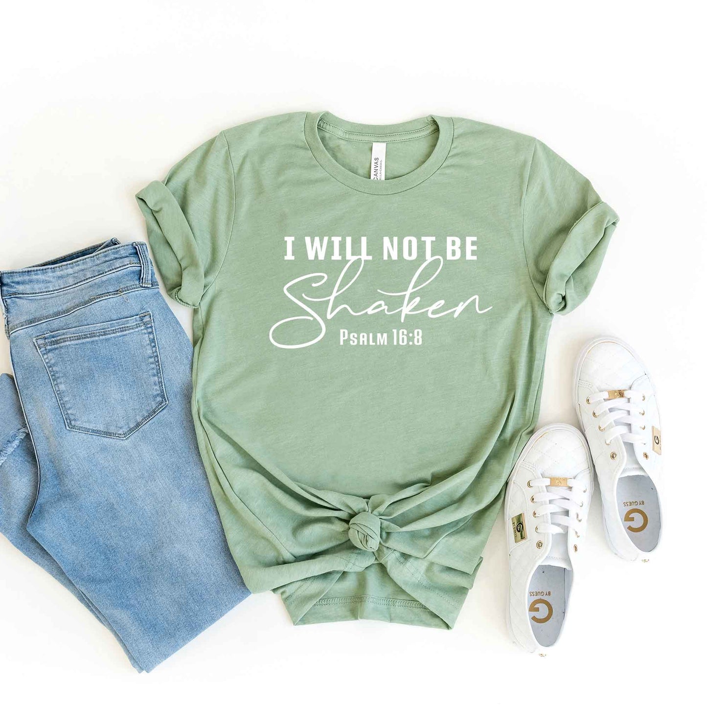 Will Not Be Shaken Scripture | Short Sleeve Crew Neck