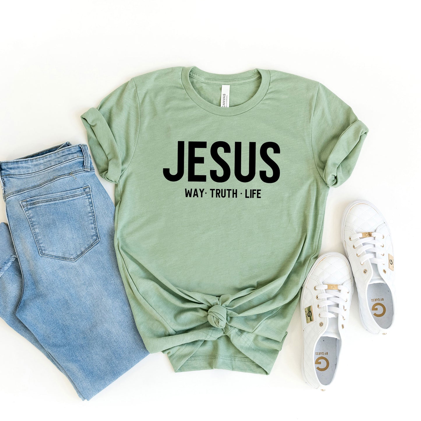 Jesus Way Truth Life | Short Sleeve Crew Neck