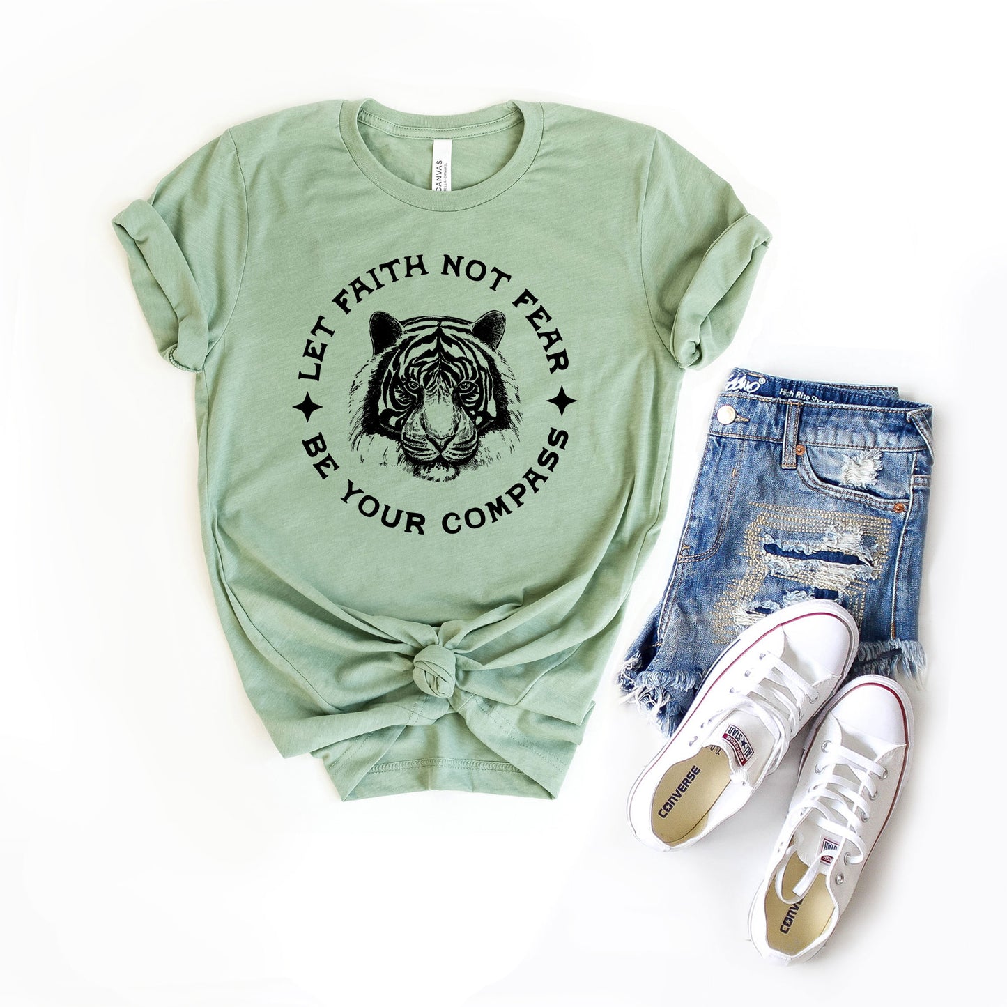 Let Faith Not Fear Tiger | Short Sleeve Crew Neck
