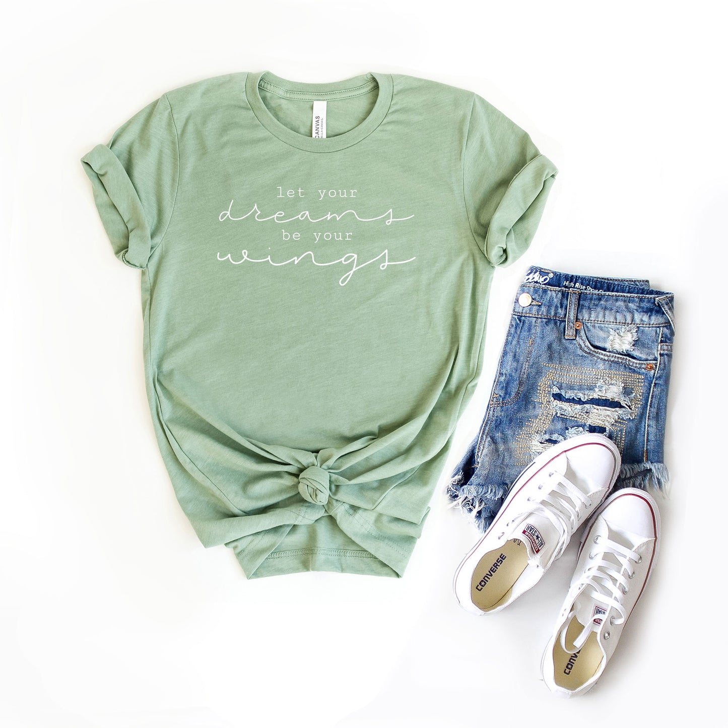Let Your Dreams Be Your Wings | Short Sleeve Crew Neck