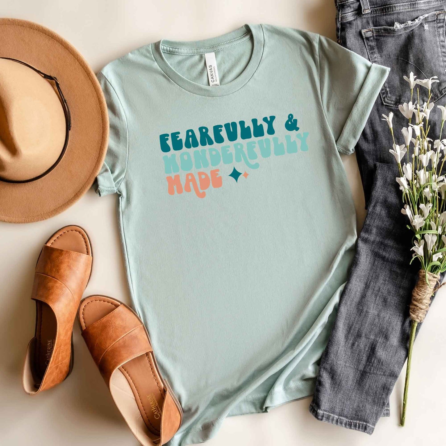 Fearfully And Wonderfully Made Colorful | Short Sleeve Crew Neck
