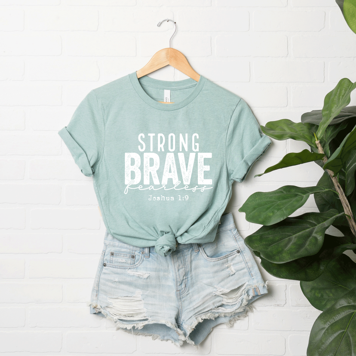 Strong Brave Fearless | Short Sleeve Crew Neck
