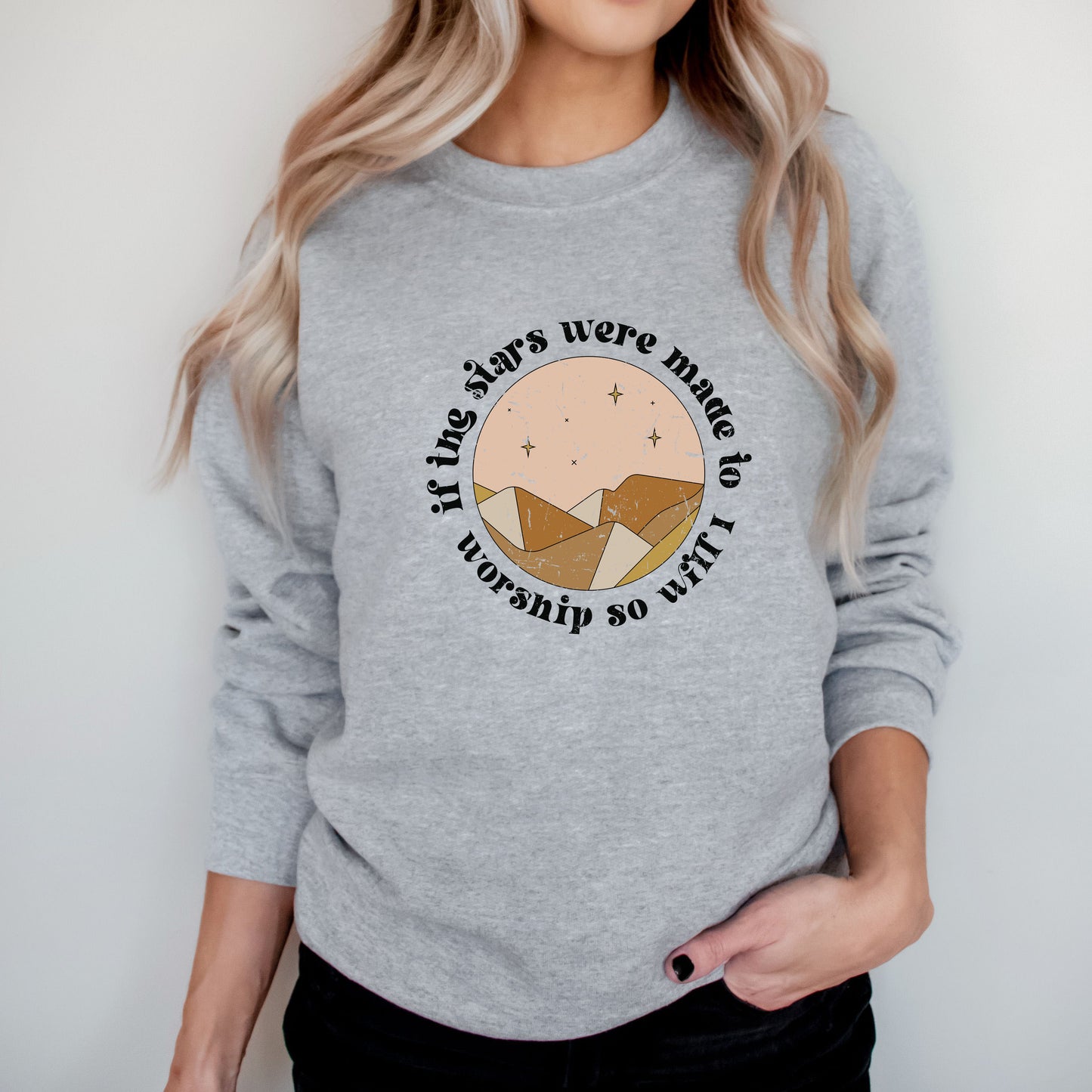 Vintage If The Stars Were Made To Worship | Sweatshirt