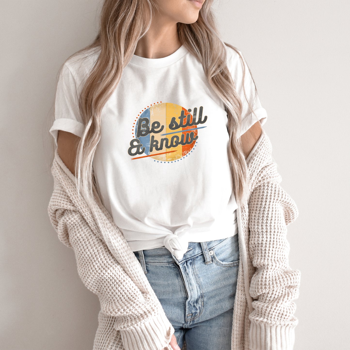 Retro Be Still And Know | Short Sleeve Crew Neck