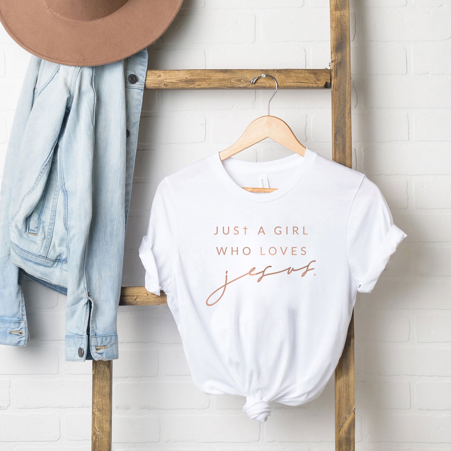 Just A Girl Who Loves Jesus | Short Sleeve Crew Neck