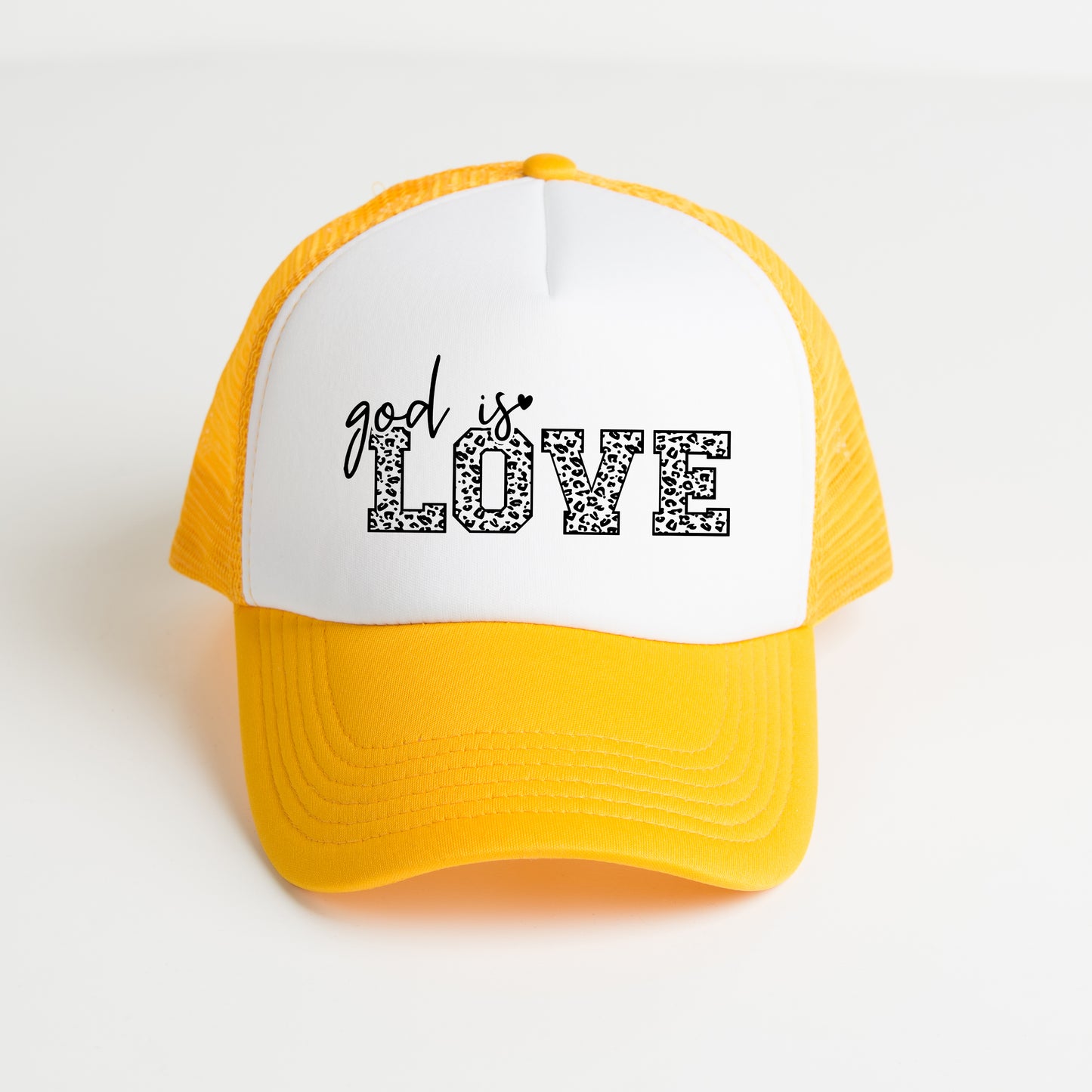 God Is Love Leopard | Foam Trucker Hat