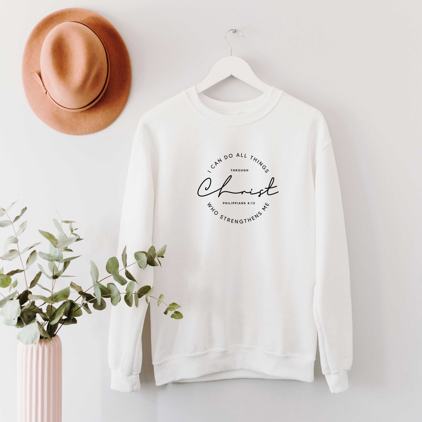 I Can Do All Things Through Christ Circle | Sweatshirt