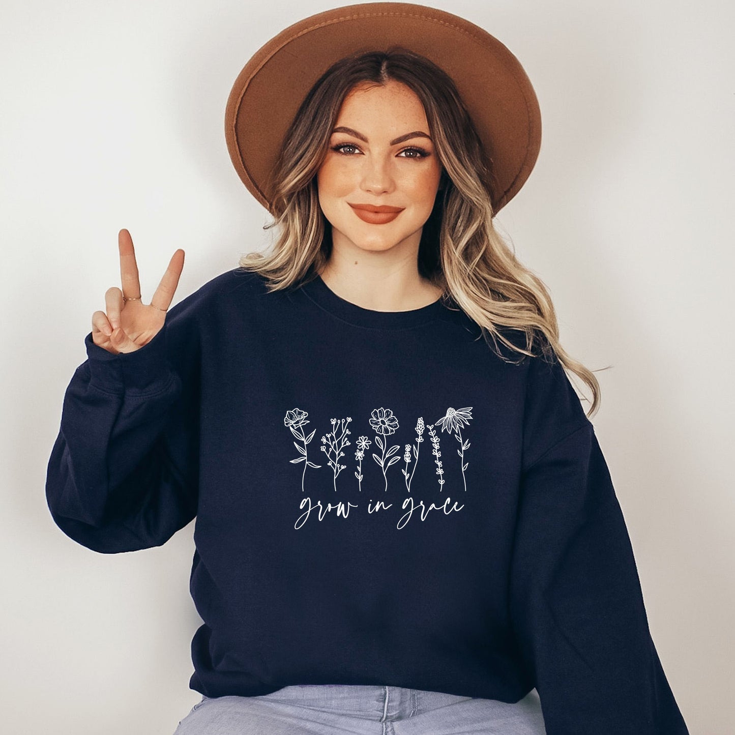 Grow In Grace Flowers | Sweatshirt