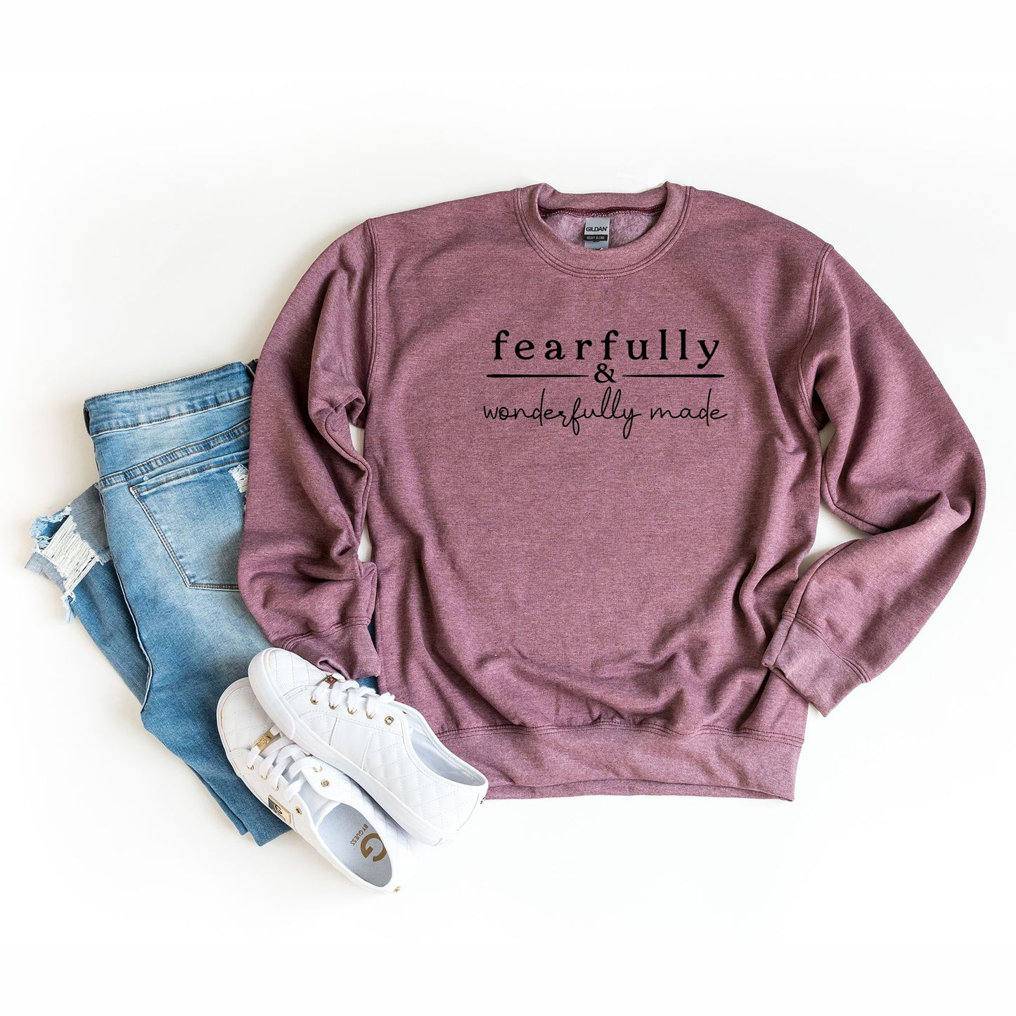 Fearfully And Wonderfully Made Stripe | Sweatshirt