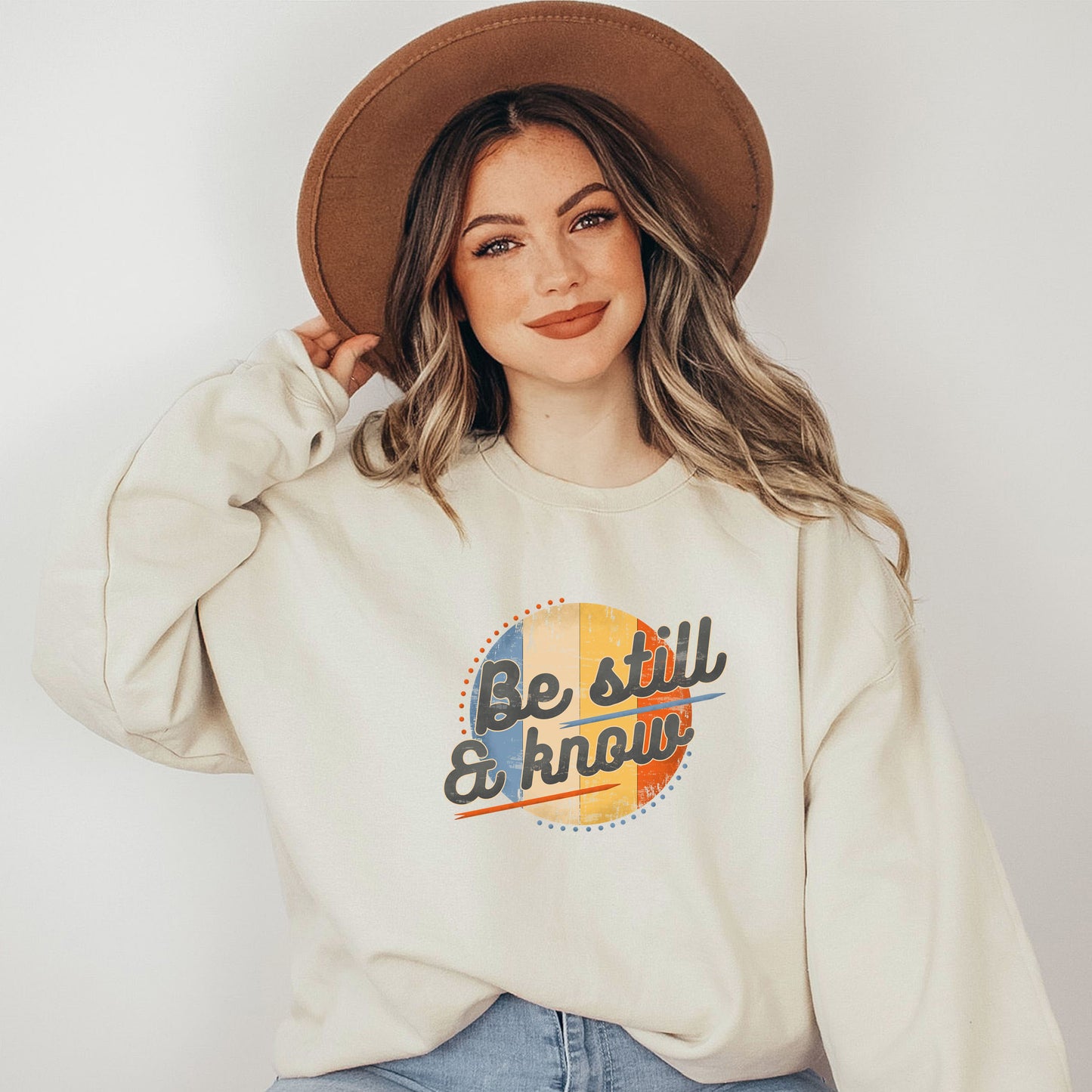 Retro Be Still And Know | Sweatshirt